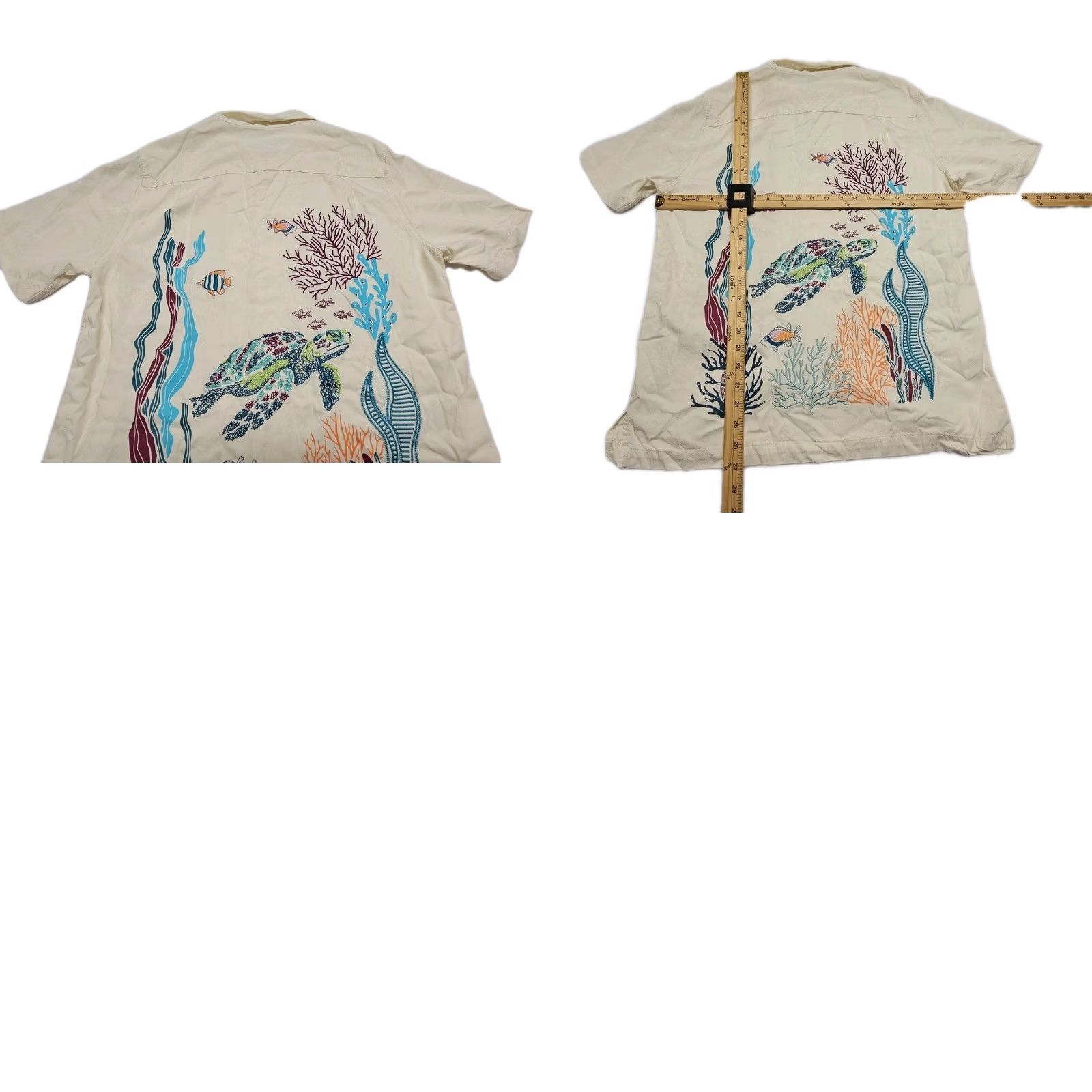 Vintage VINTAGE Caribbean Camp Shirt Mens M Sea Turtle Coral Reef Embroidered Tropical Size US M / EU 48-50 / 2 - 9 Thumbnail