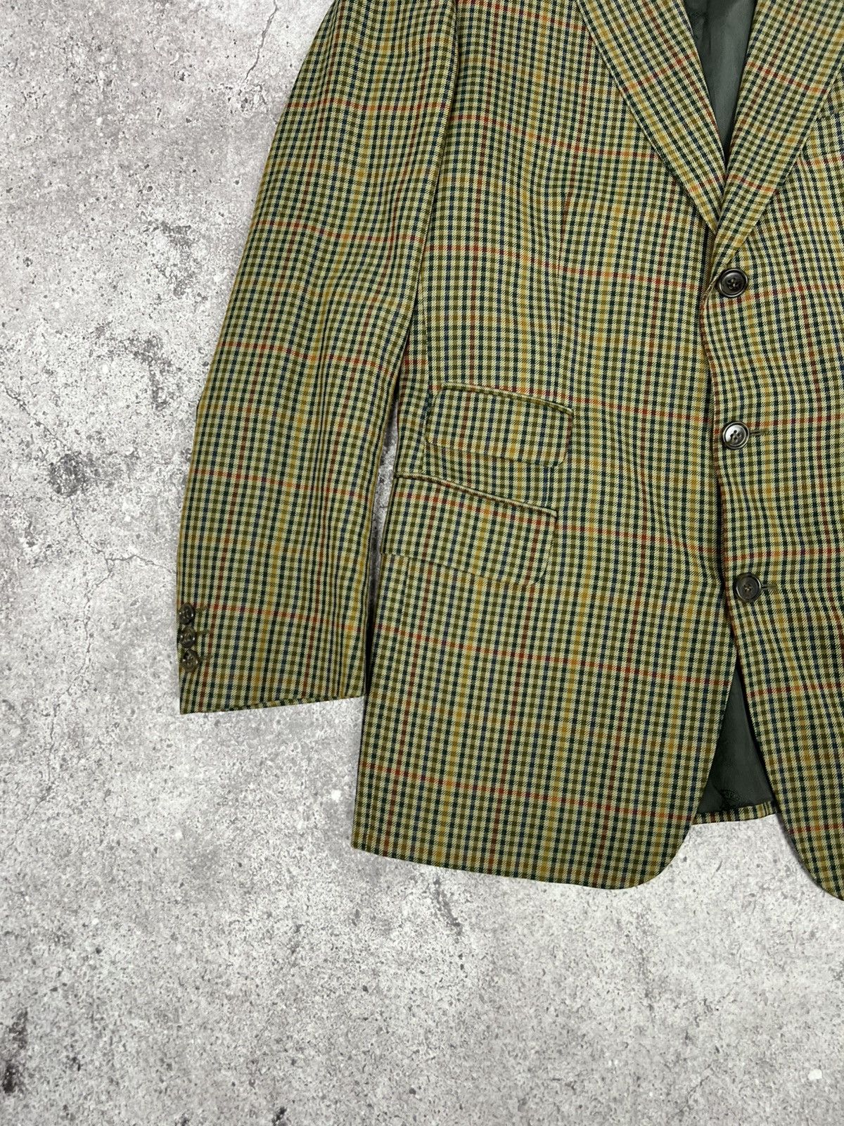 Burberry Vintage Burberrys Wool Blazer Jacket Lining Monogram Size 50R - 5 Thumbnail