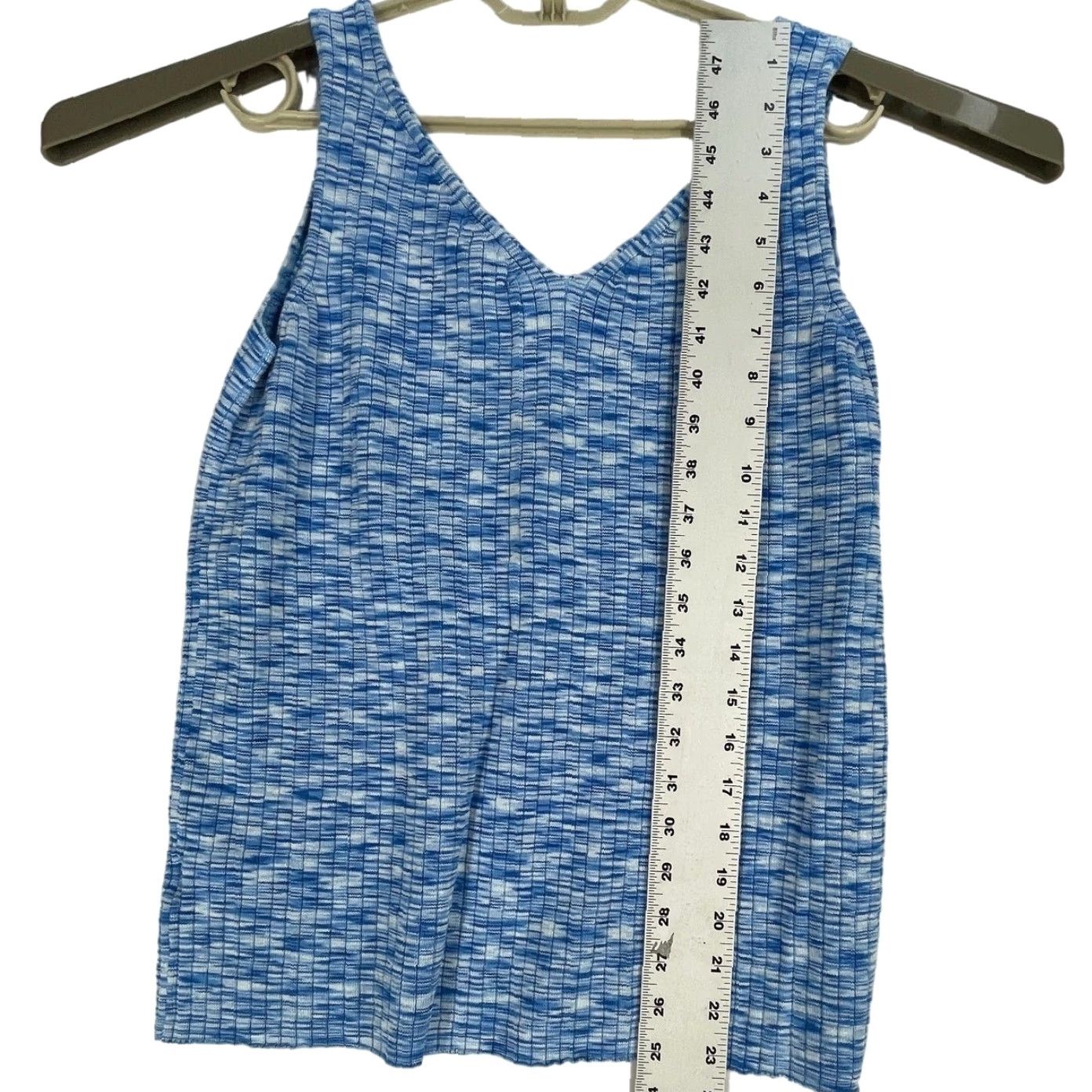 Nine West VINTAGE Y2K 90s Nine West Women Tank Top Blue V-Neck L Tunic? Size L / US 10 / IT 46 - 3 Thumbnail