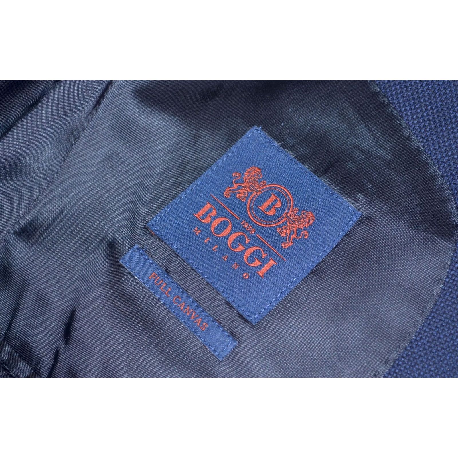 Vintage Boggi Milano Navy Blue Wool Blazer Shirt Blazer Mens EU 48 / S Regular Wool Blazer Europe 90s? Size 48R - 7 Thumbnail