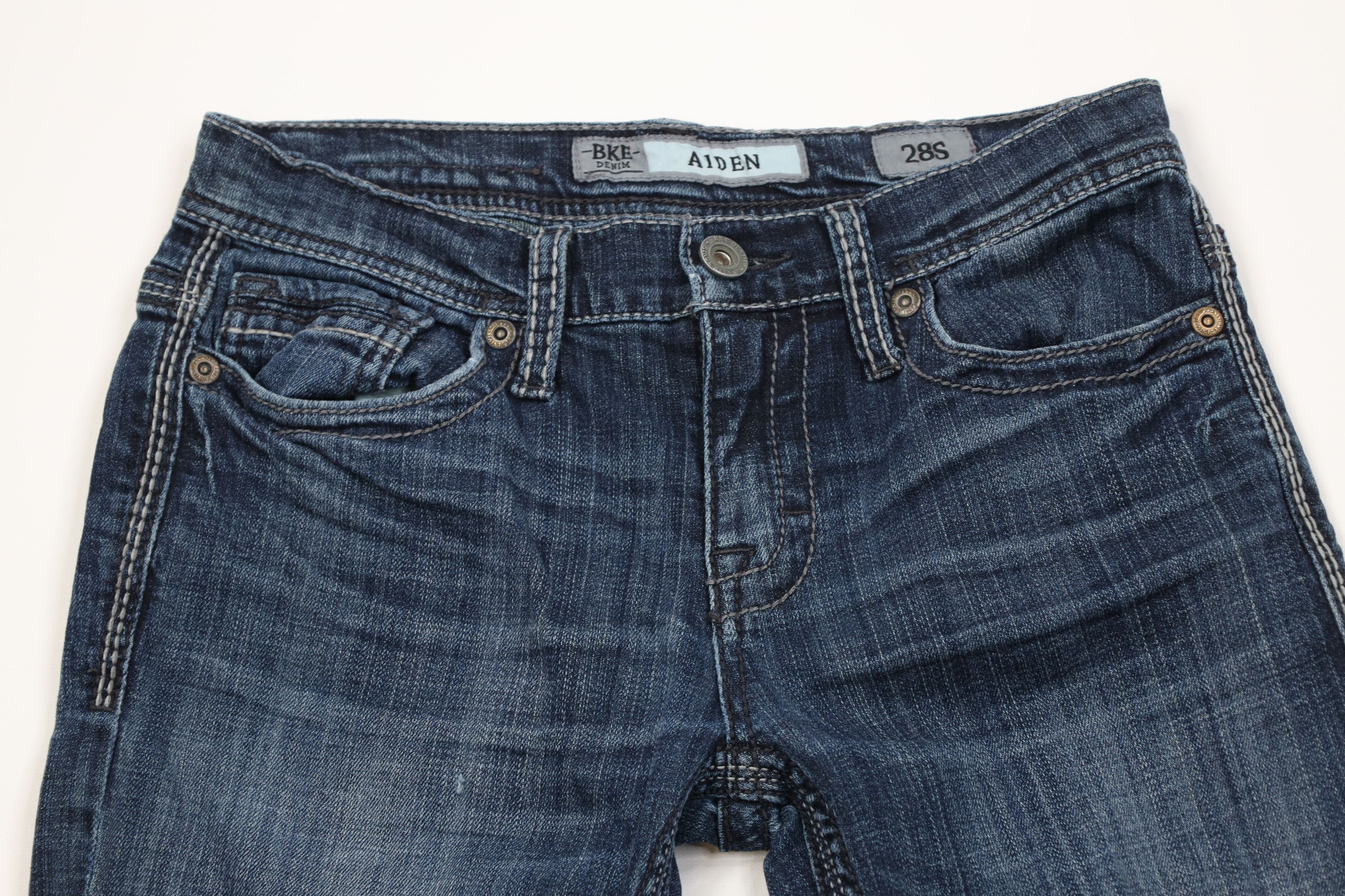 Vintage Buckle BKE Stitch Aiden Bootcut Denim Jeans Blue Stretch Size US 28 / EU 44 - 2 Thumbnail