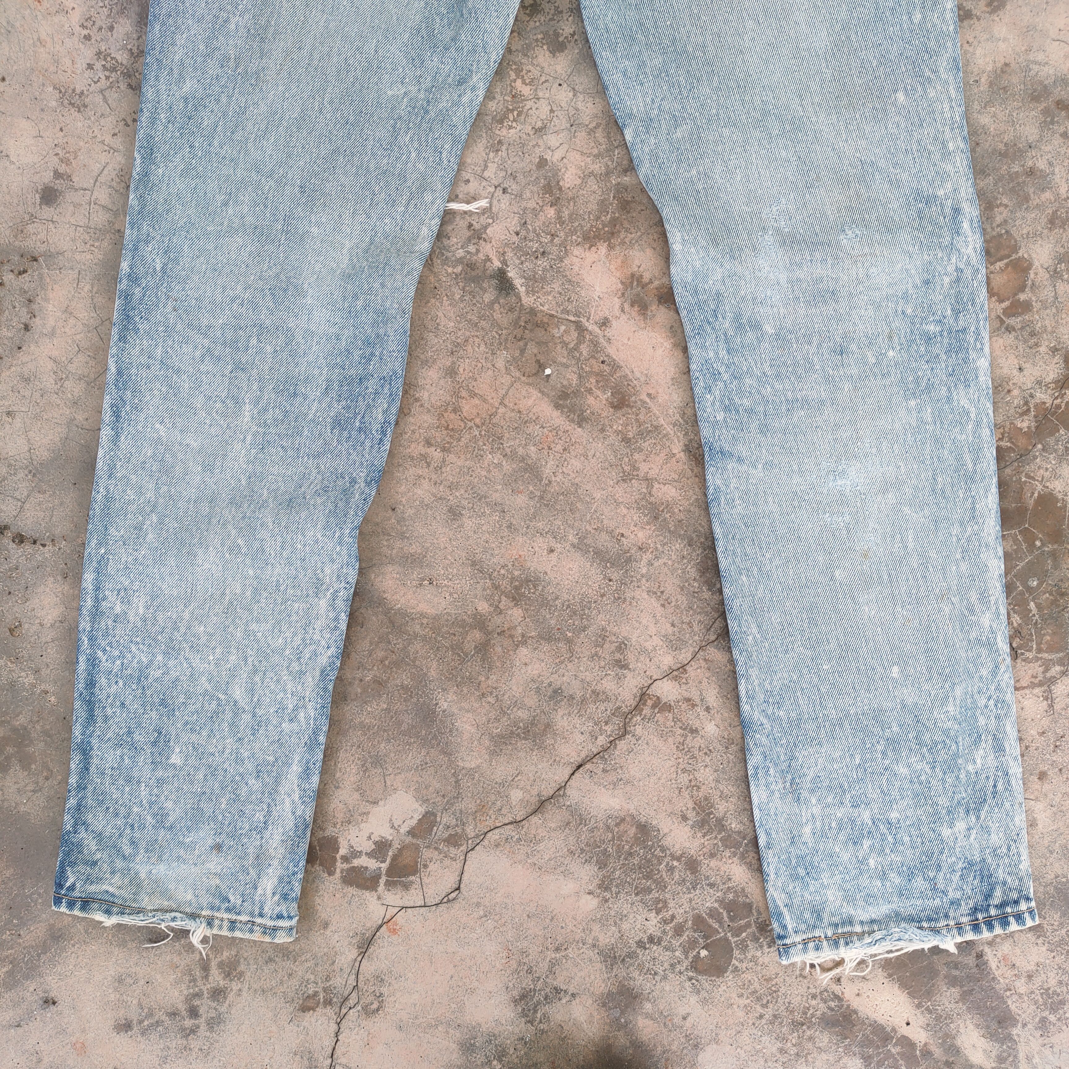 Express VINTAGE EXPRESS.CO DISTRESSED FADED JEANS DENIM PANTS Size US 27 - 10 Thumbnail