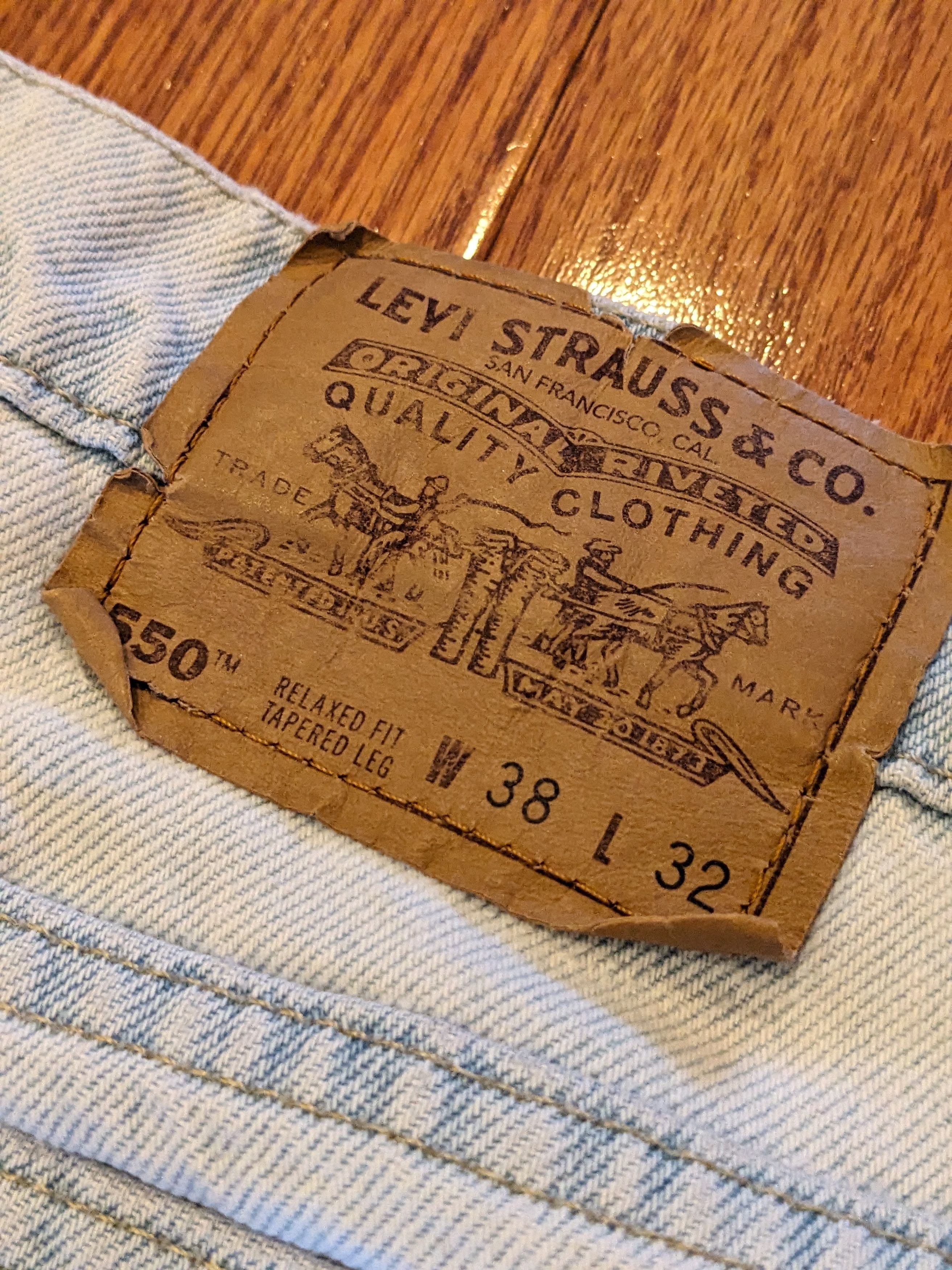 Levi's × Vintage Vintage 90s Levi's Orange Tab 550 38x32 Relaxed Denim Jeans Size US 38 / EU 54 - 2 Thumbnail