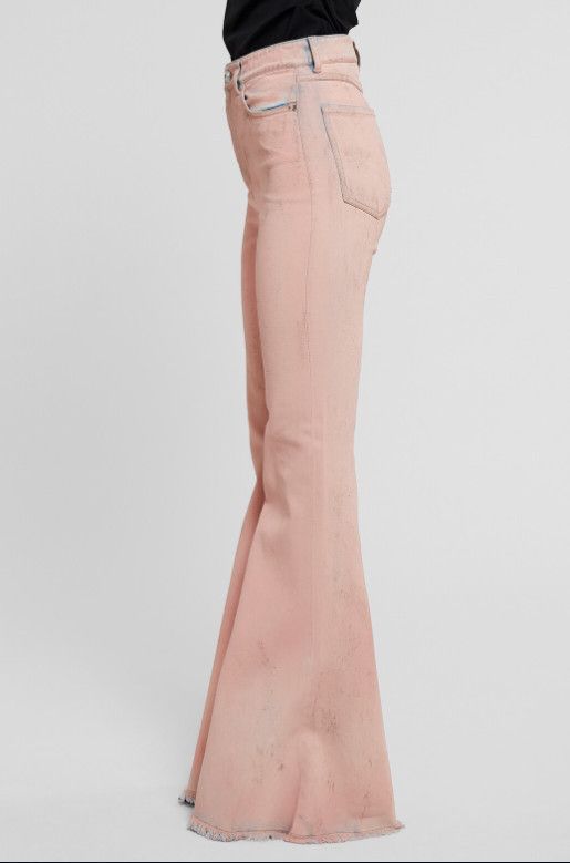 Sportmax Sportmax Fedra Flared High Waist Denim Paint Effect Jeans Size 26" / US 2 / IT 38 - 10 Thumbnail