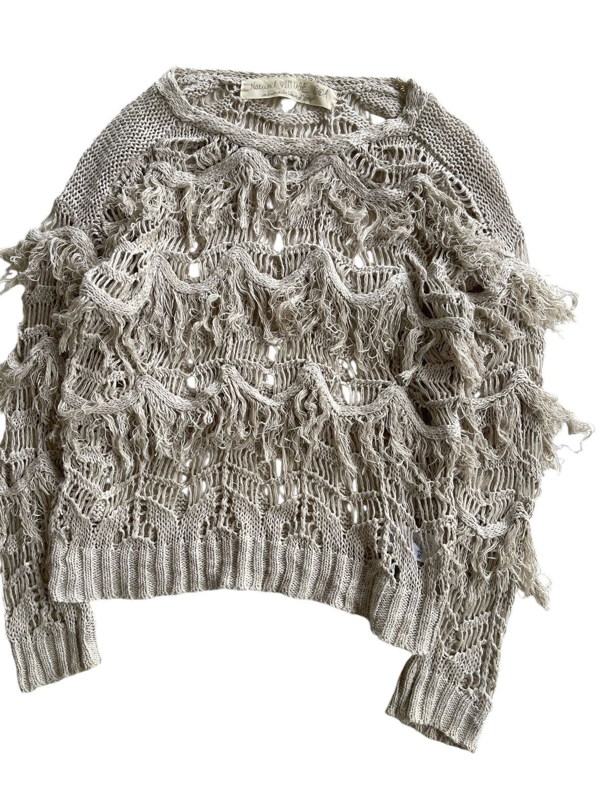 GOA G.O.A Net Fringe Knitted Sweater Size M / US 6-8 / IT 42-44 - 8 Thumbnail