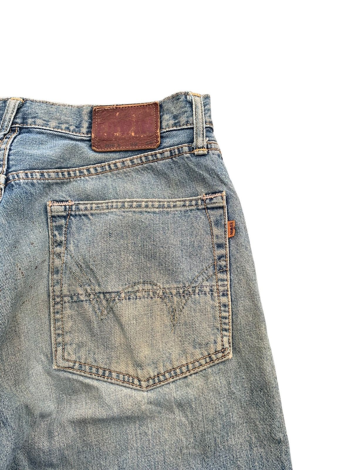 Kapital VINTAGE EDWIN 505 SELVEDGE SHORT JAPANESE DISTRESSED DENIM Size US 31 - 8 Thumbnail