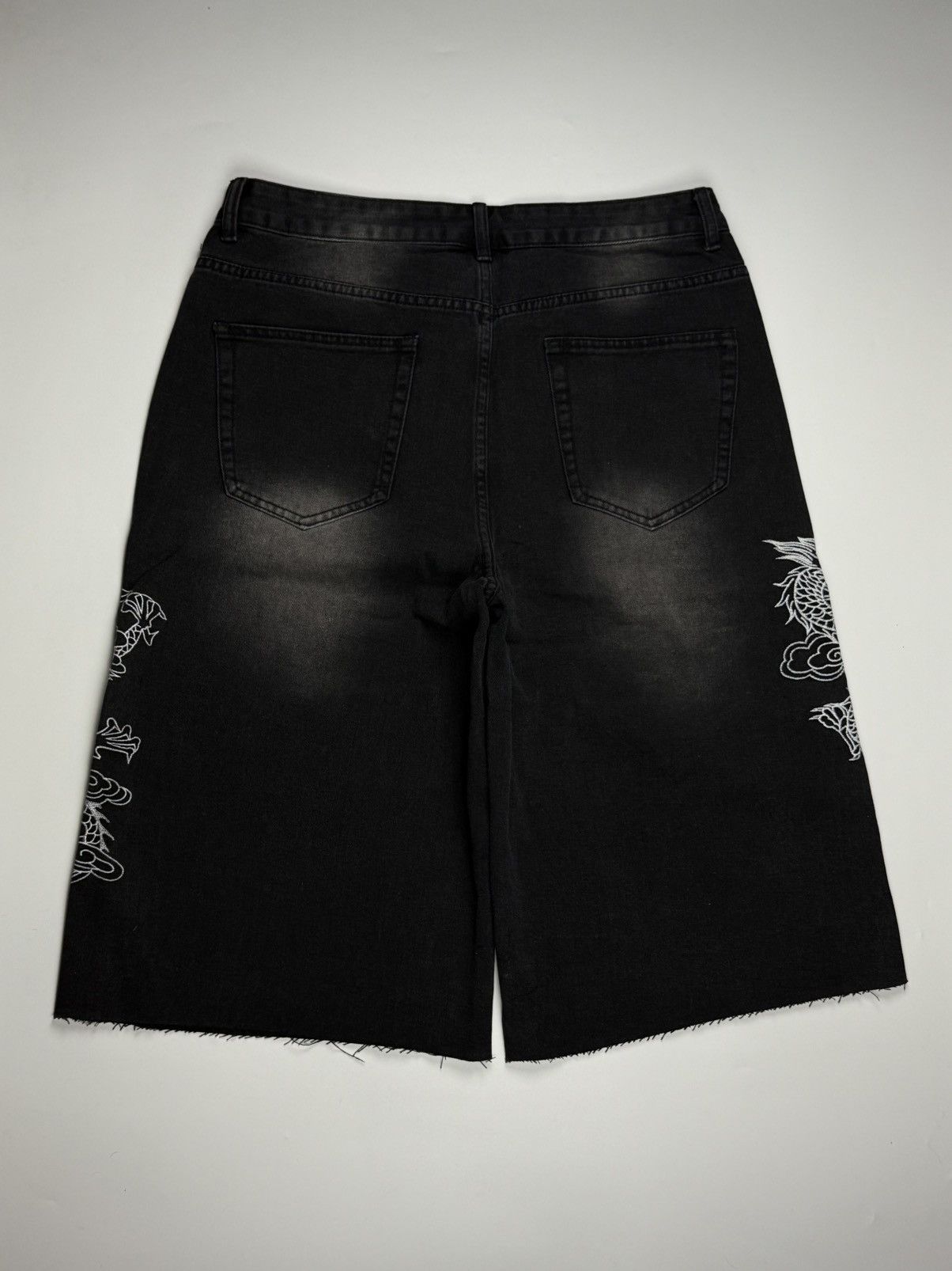 Designer × Vintage Baggy Jorts wide leg dragons skate opium hip-hop Size US 33 - 5 Thumbnail