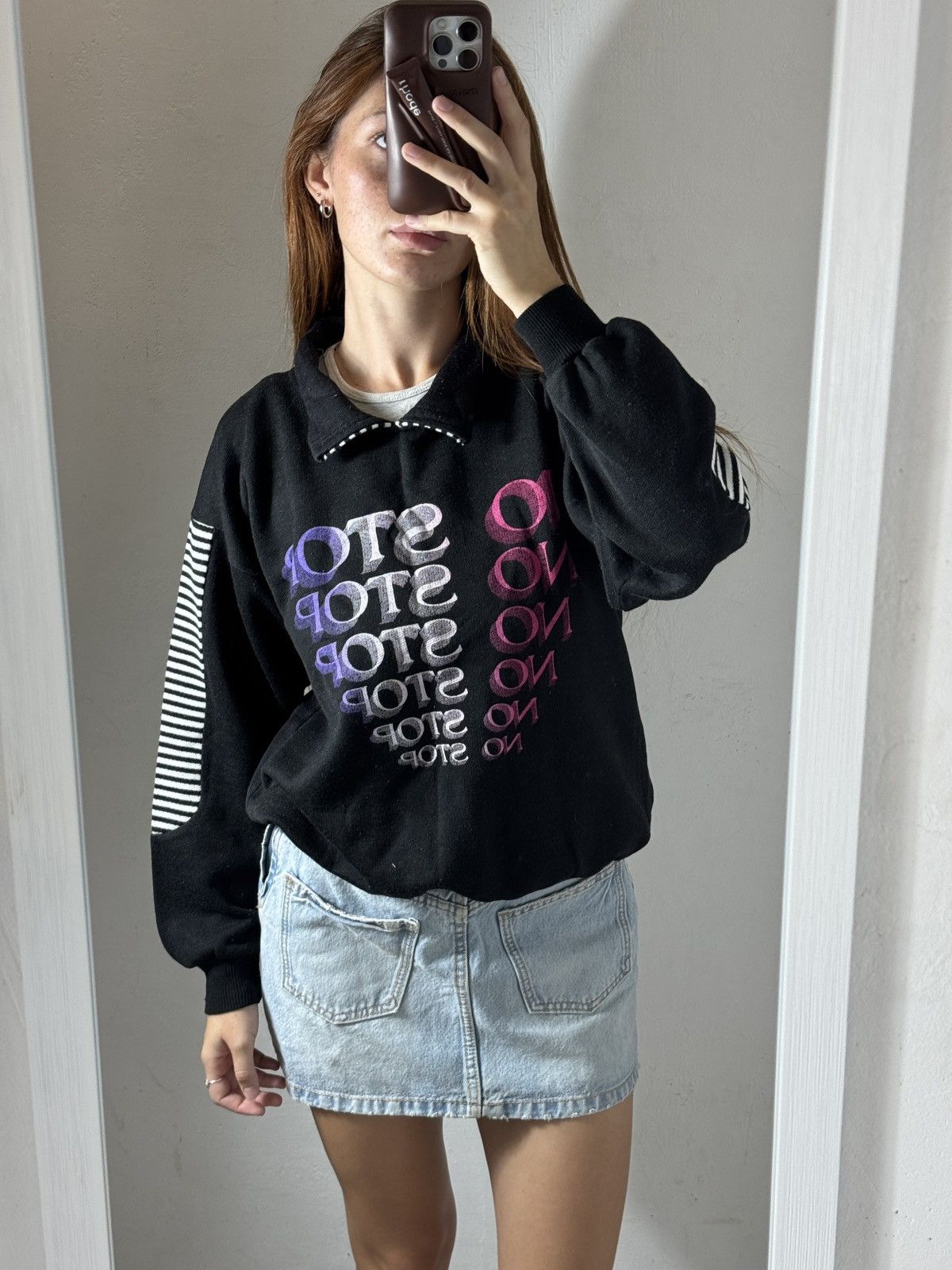 Other VINTAGE NO STOP 2000s AMERICAN STYLE SWEATSHIRT Size S / US 4 / IT 40 - 3 Thumbnail