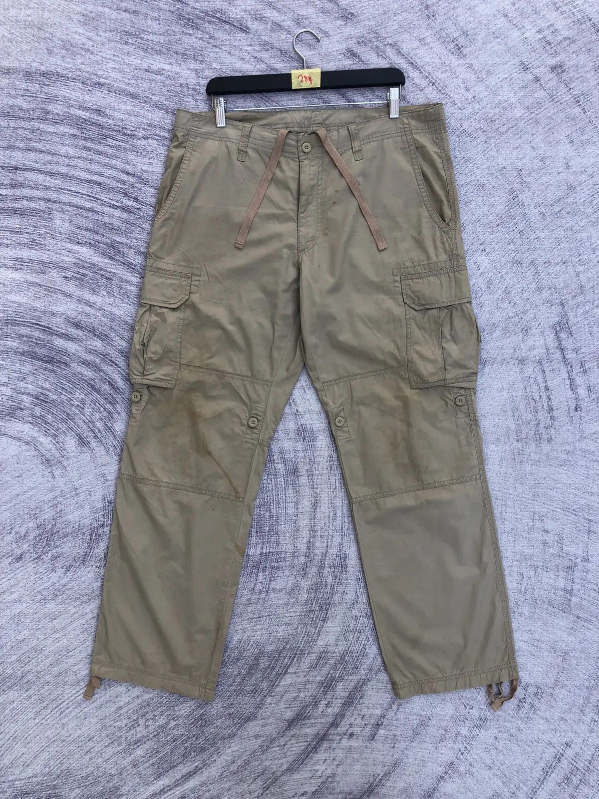 Japanese Brand Faded Cargo Pants Multipocket Tactical Utility W38xL42.5 Size US 33 - 1 Thumbnail