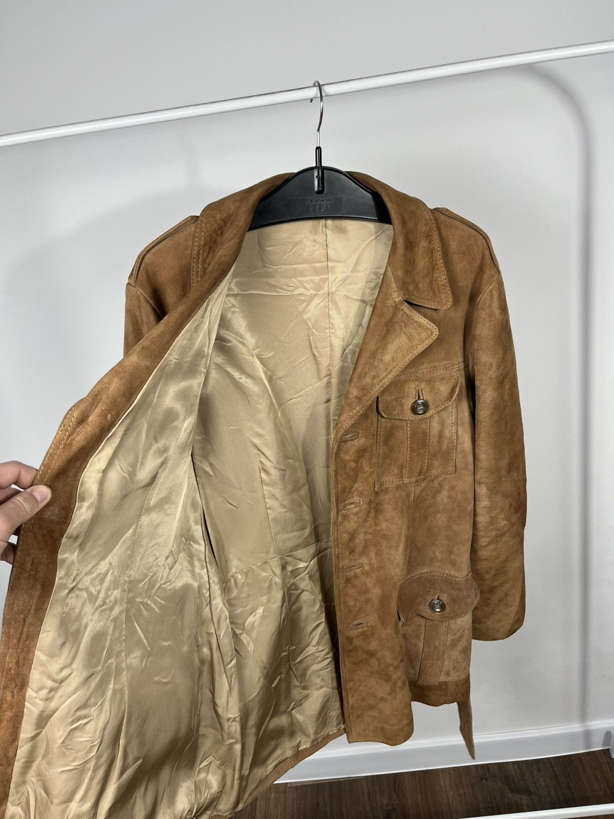 Leather Vintage Suede Leather Jacket Men’s Brown Belted Size US M / EU 48-50 / 2 - 14 Thumbnail
