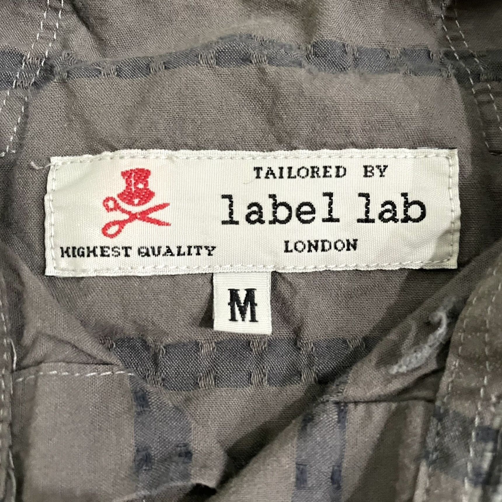 Vintage Label Lab Shirt Mens M Button-Down Long Sleeve Gray Size US M / EU 48-50 / 2 - 4 Thumbnail