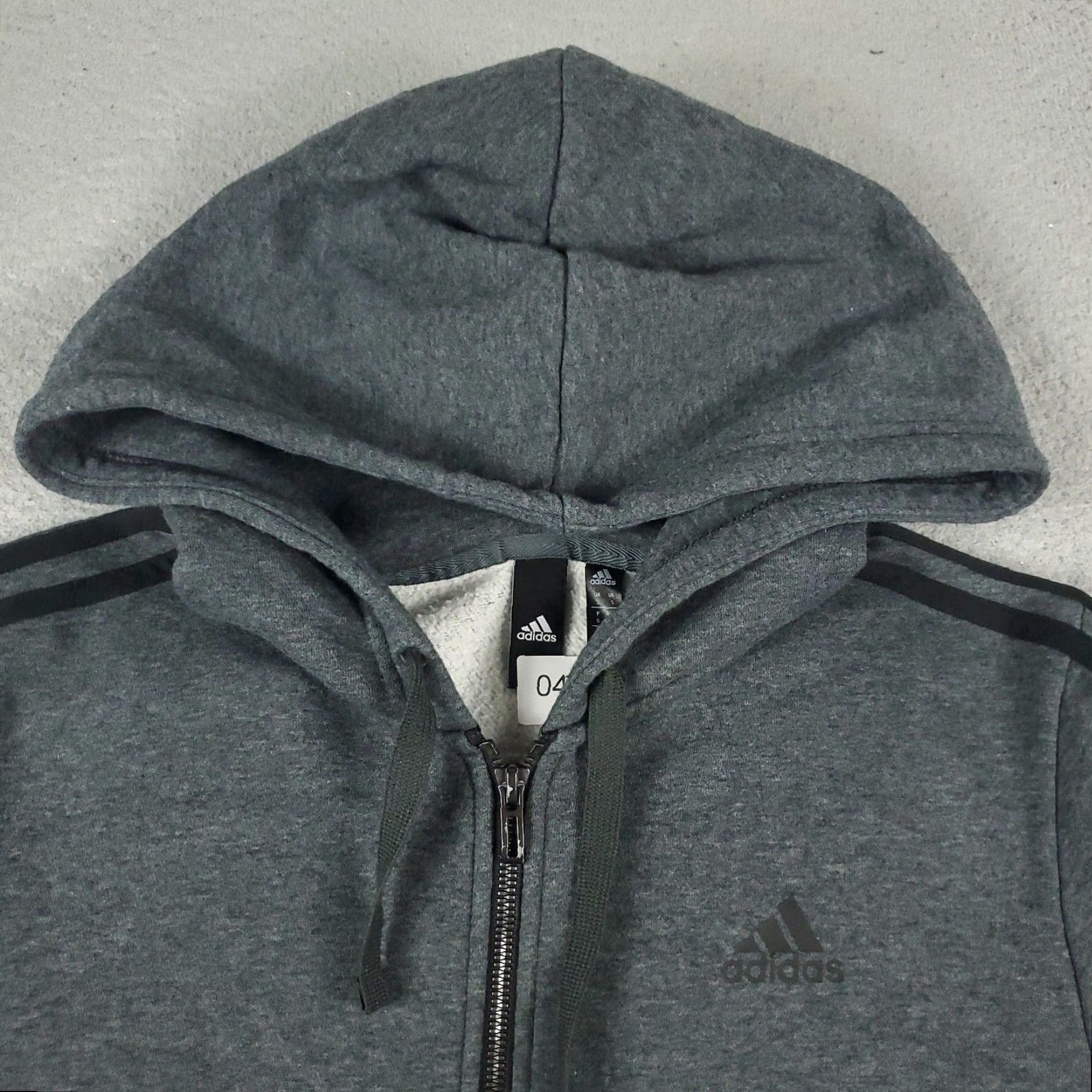 Adidas Adidas Mens Hoodie Full Zip Sweatshirt Gray Size Small Mock Neck Zip Pocket Logo Knit Polyester Cotton Blend Long Sleeve Size US S / EU 44-46 / 1 - 2 Thumbnail