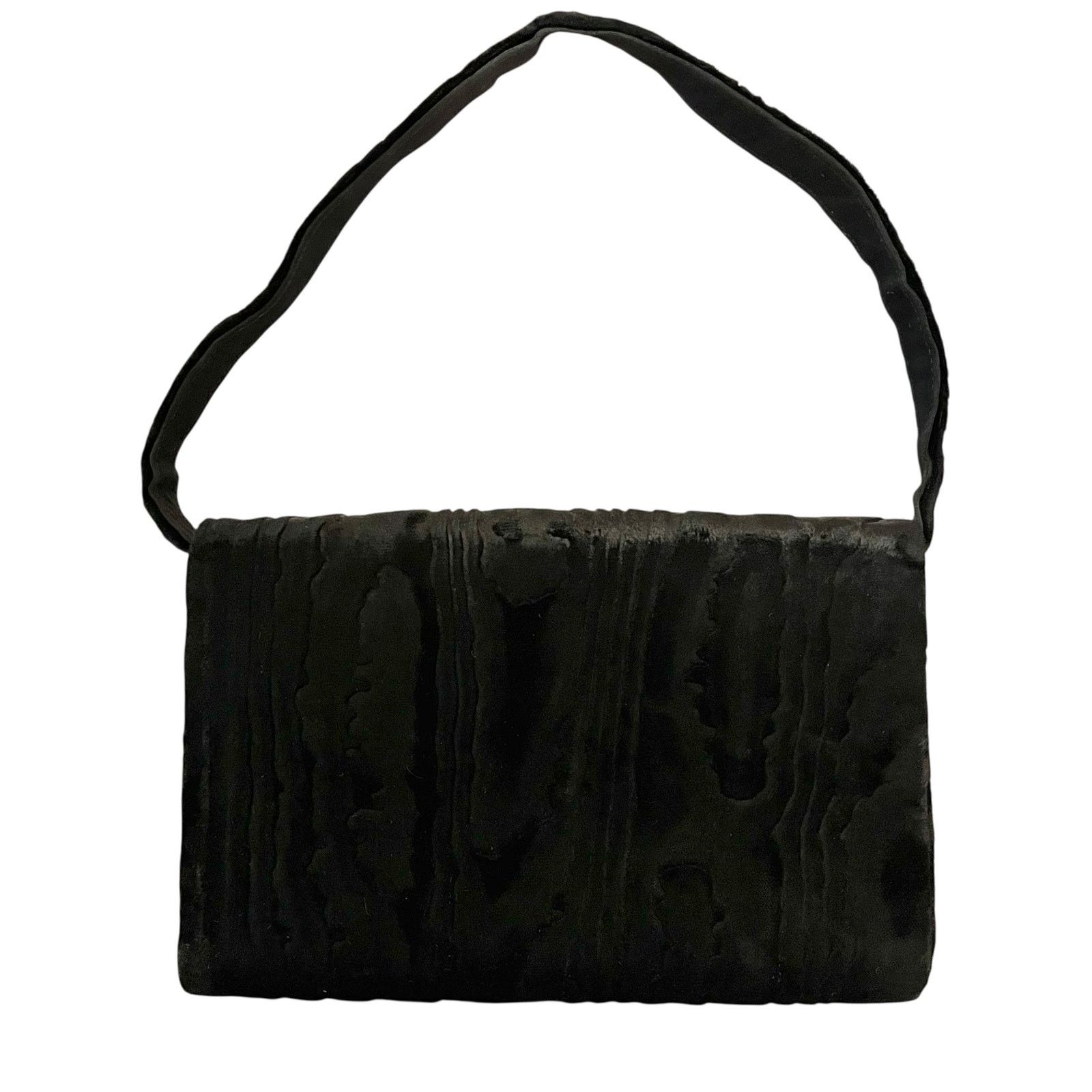 Vintage Vintage Rodo Black Moire Velvet Chainlink Evening Bag Size ONE SIZE - 3 Thumbnail