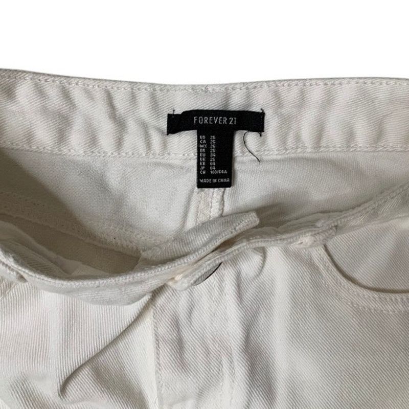 Forever 21 Forever 21 Women's Size 25 Capri Jeans White Denim Hi-Rise Size 26" / US 2 / IT 38 - 3 Thumbnail