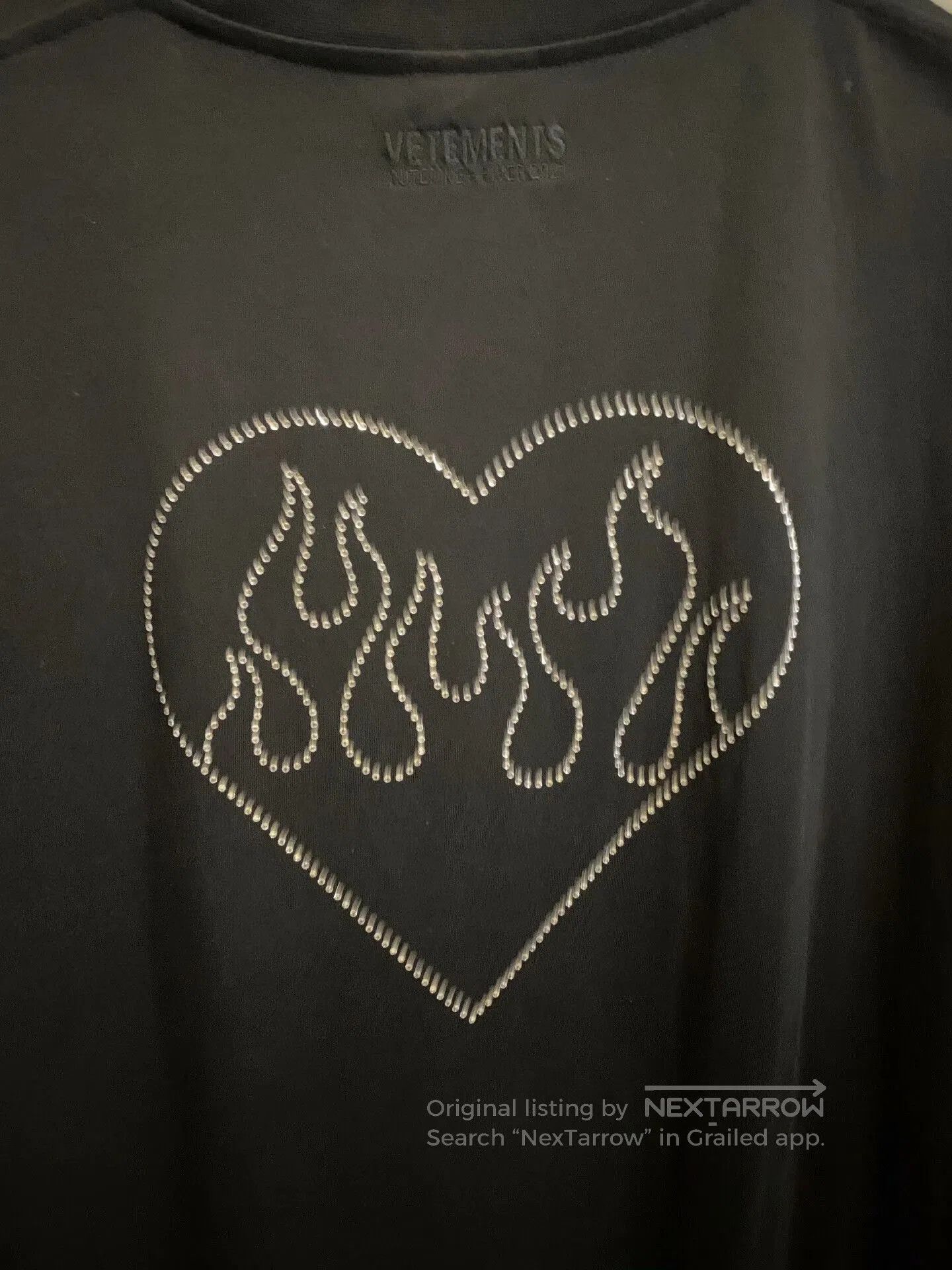 Vetements black heart graphic short sleeve t. Size S / US 4 / IT 40 - 2 Thumbnail