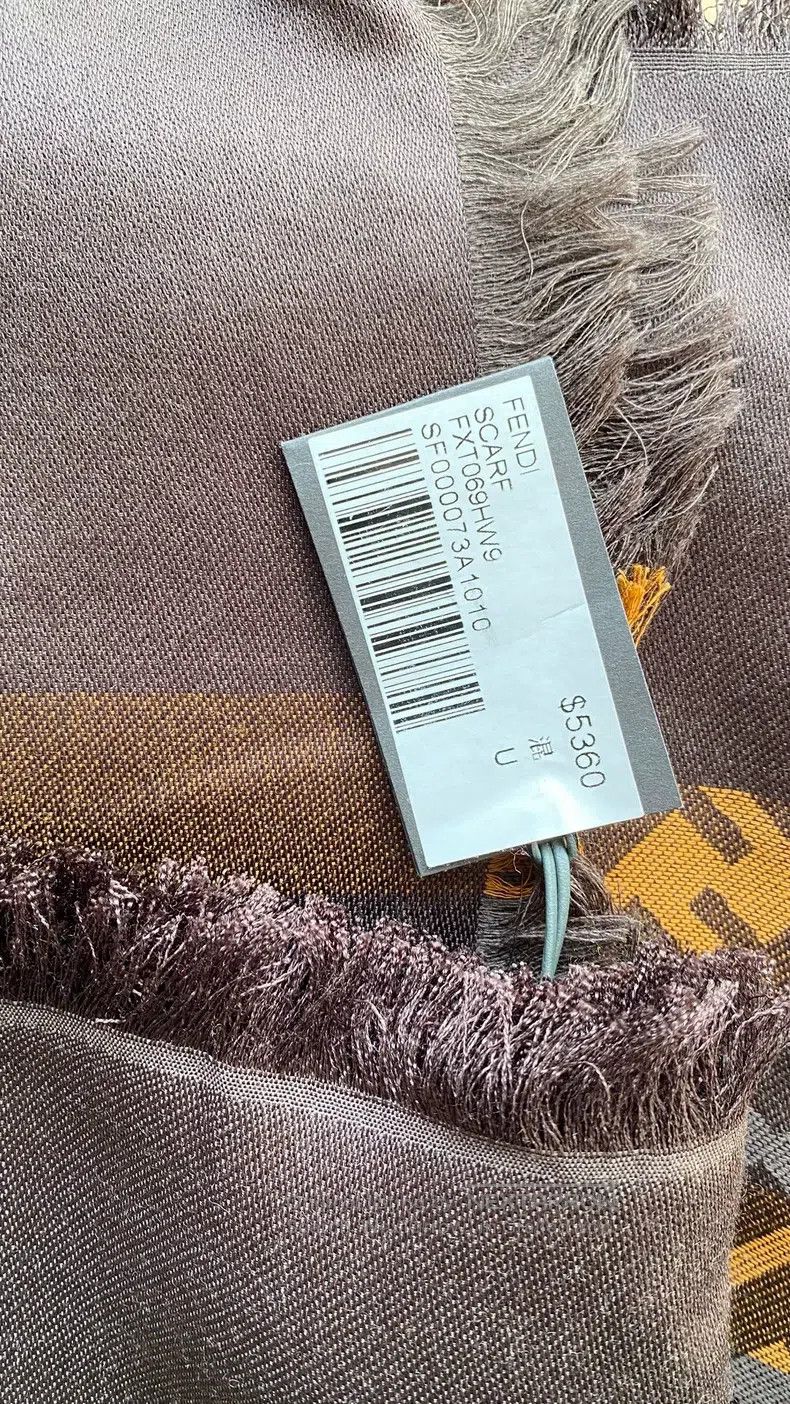 Other Fendi size 140*140cm Monogram Scarf Shawl, Wool Silk Cotton Size ONE SIZE - 4 Thumbnail