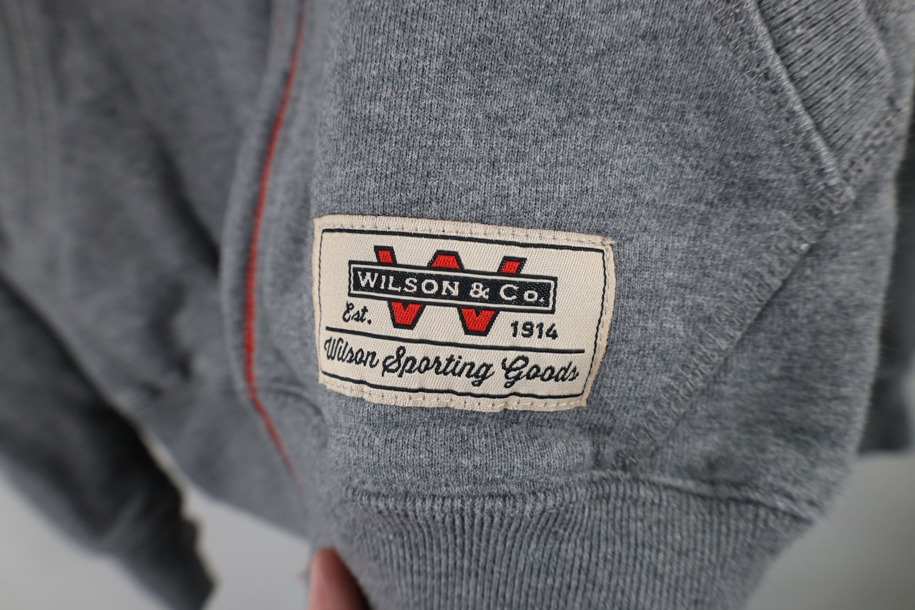 Vintage Vintage Y2K Wilson Chain Stitch Heavyweight Hoodie Gray Size US XL / EU 56 / 4 - 6 Thumbnail