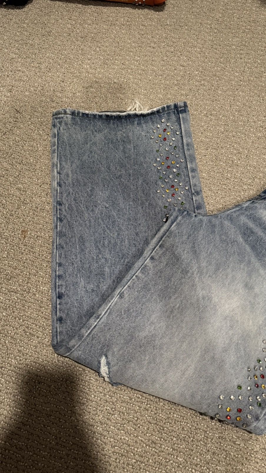 HMDD HAPPY MEMORIES DON’T DIE CRYSTAL JEANS Size US 34 / EU 50 - 3 Thumbnail