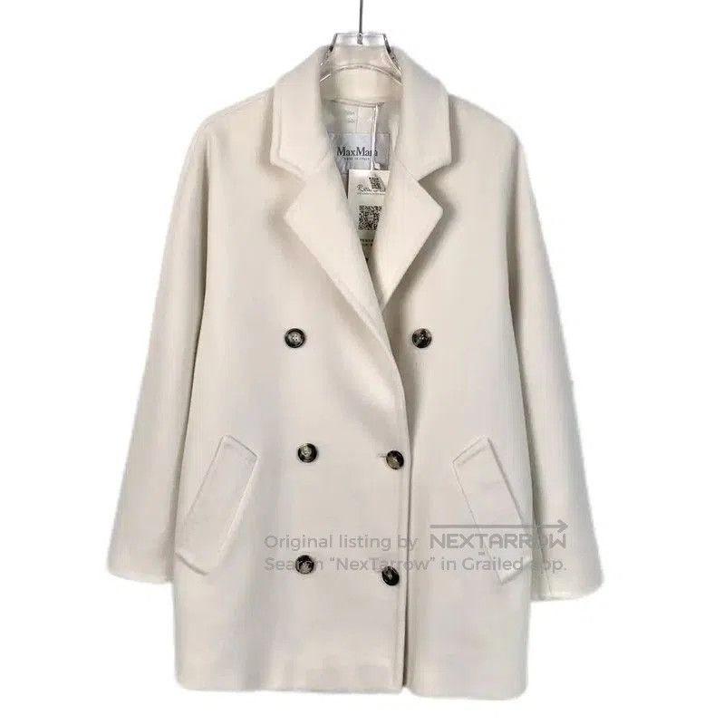 Max Mara MaxMara Cream Wool Women's Coat . Size XS / US 0-2 / IT 36-38 - 1 Thumbnail