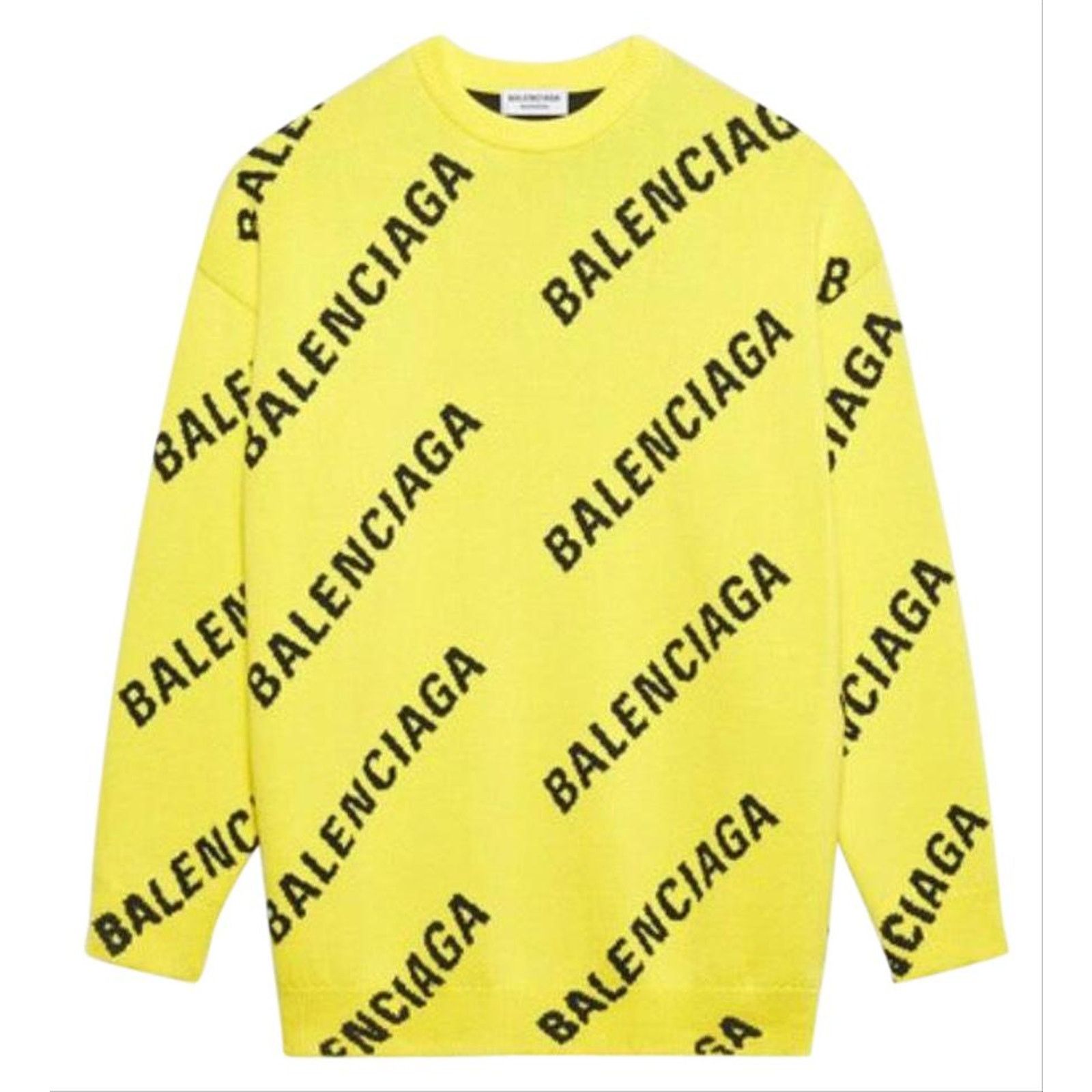 Balenciaga logo intarsia oversized sweater Size XS / US 0-2 / IT 36-38 - 1 Thumbnail