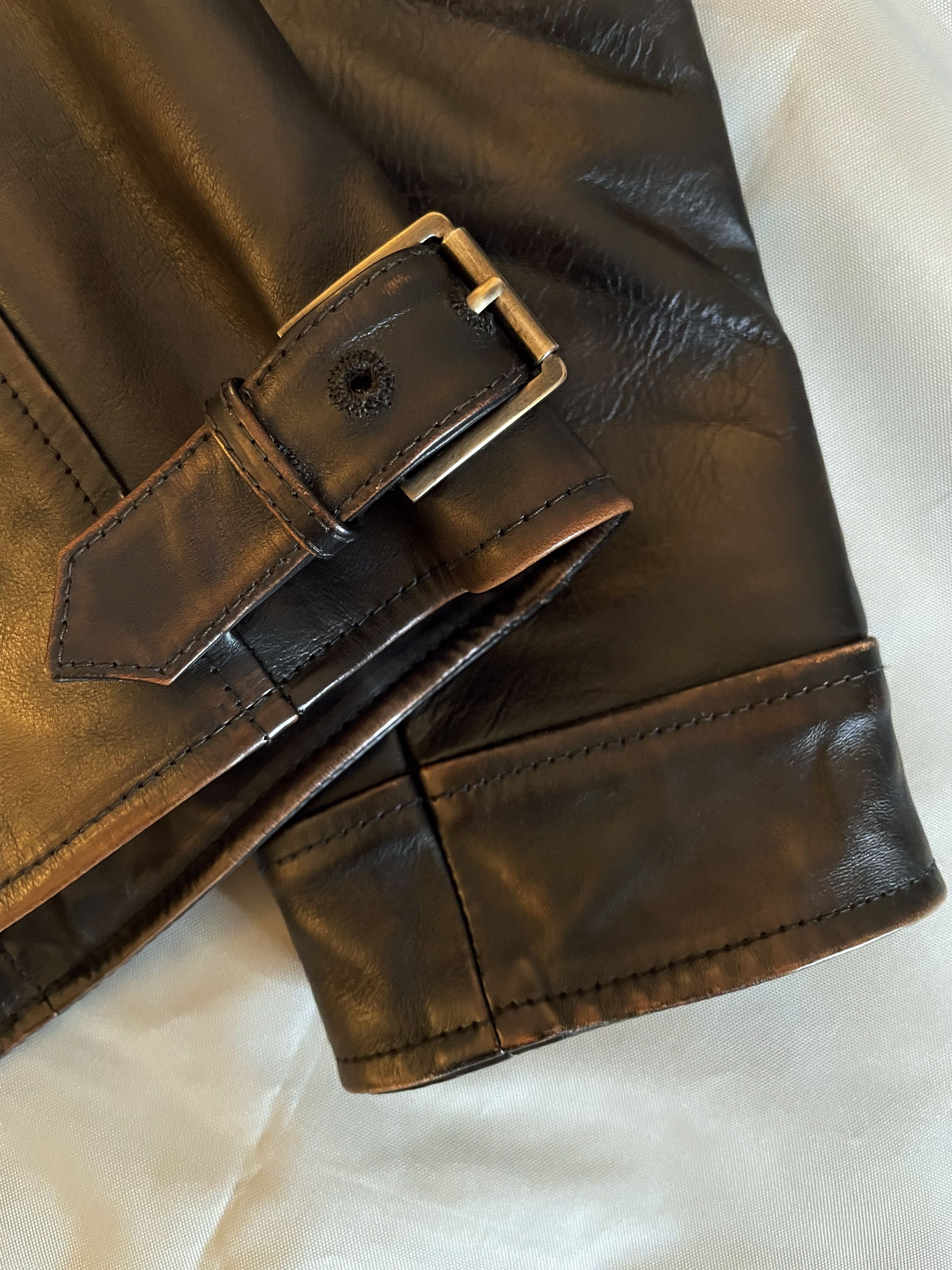 Salvatore Ferragamo Effortless Cool $6K w/tax Nappa Calf Leather Artisan Patina Size US M / EU 48-50 / 2 - 20 Thumbnail