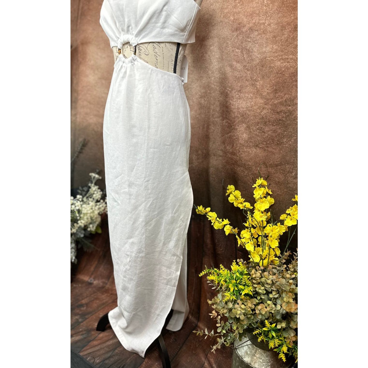 Other Rumer Avalon Ring Maxi Dress - White - size L Size L / US 10 / IT 46 - 11 Thumbnail