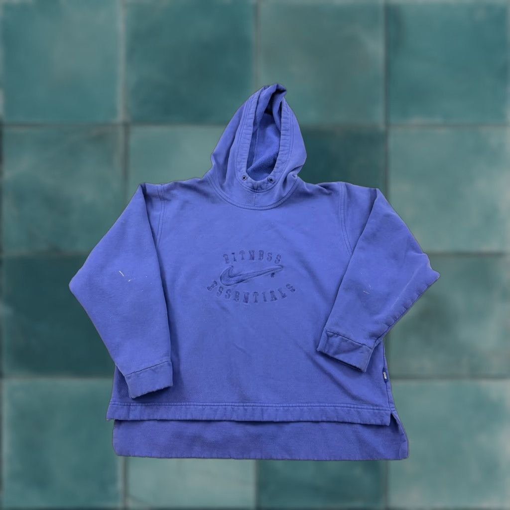 Nike VINTAGE Nike Hoodie Sweatshirt Women’s Small Blue Fitness Essentials Ladies Small Blue Activewear Pullover Long Sleeve Womens Size S / US 4 / IT 40 - 1 Thumbnail