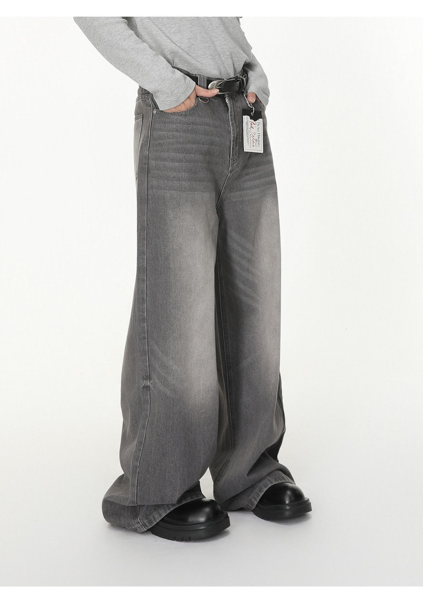 Japanese Brand Japanese retro straight leg distressed loose casual jeans Size US 32 / EU 48 - 3 Thumbnail
