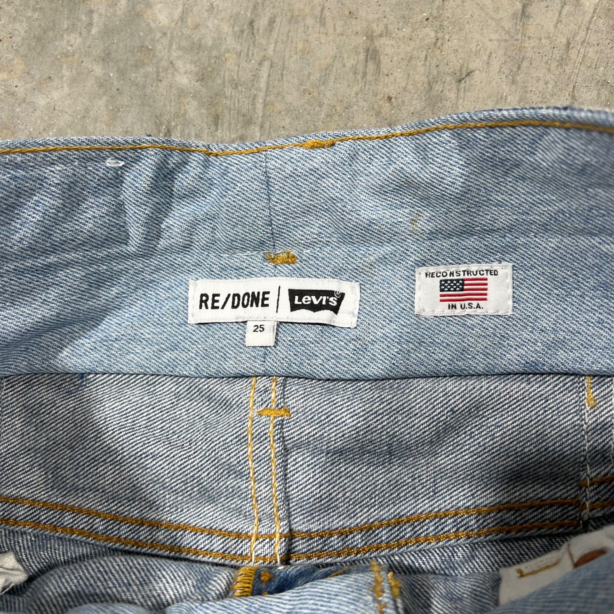 Levi's × RE/DONE $943 NWT RE/DONE x LEVI'S Double Waisted Drainpipe Sz 25 Size 25" / US 0 / IT 36 - 6 Thumbnail