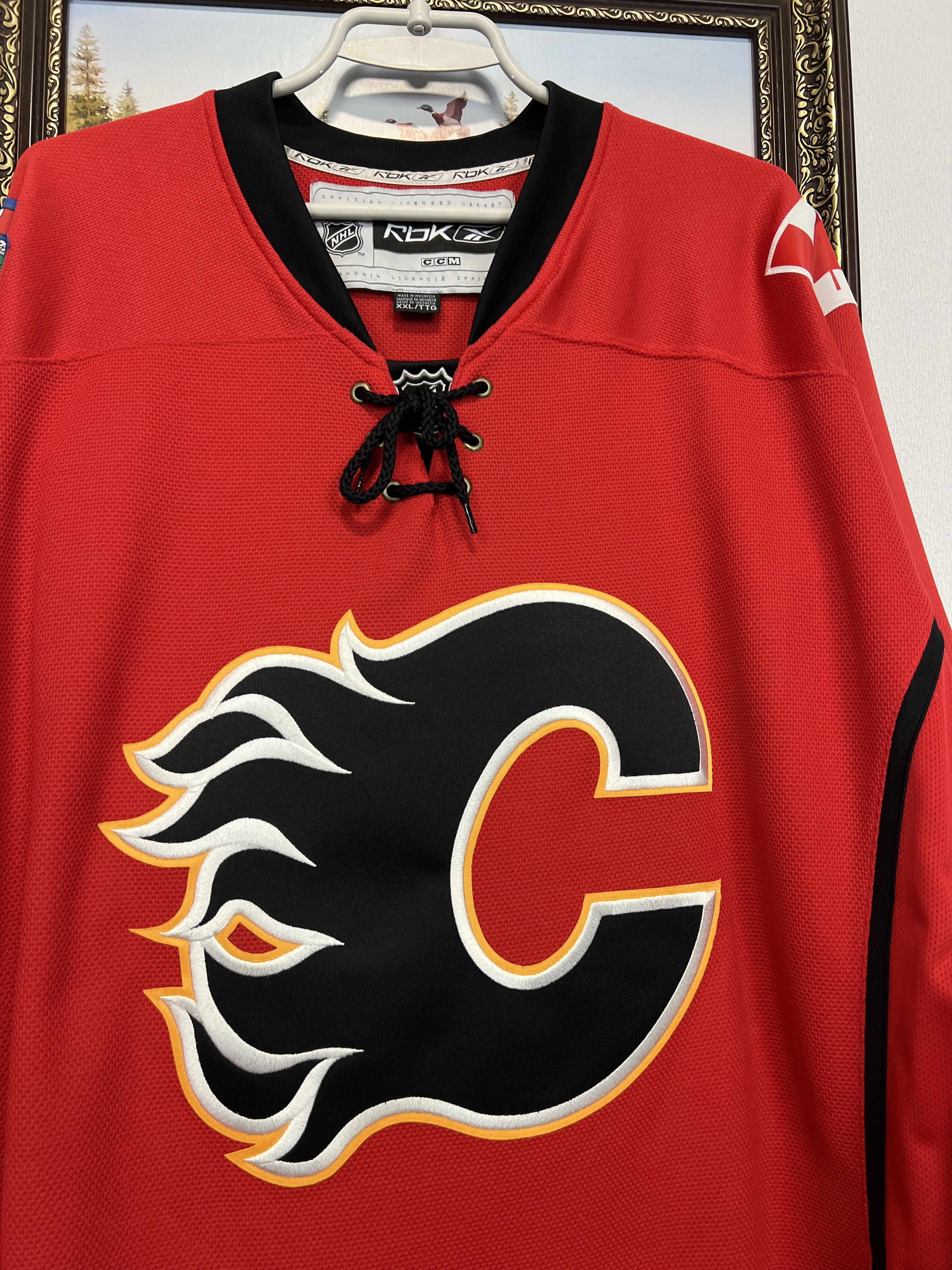 Reebok Calgary Flames NHL Jersey CCM #21 Jokinen Ice Hockey Trikot Size US XXL / EU 58 / 5 - 3 Thumbnail