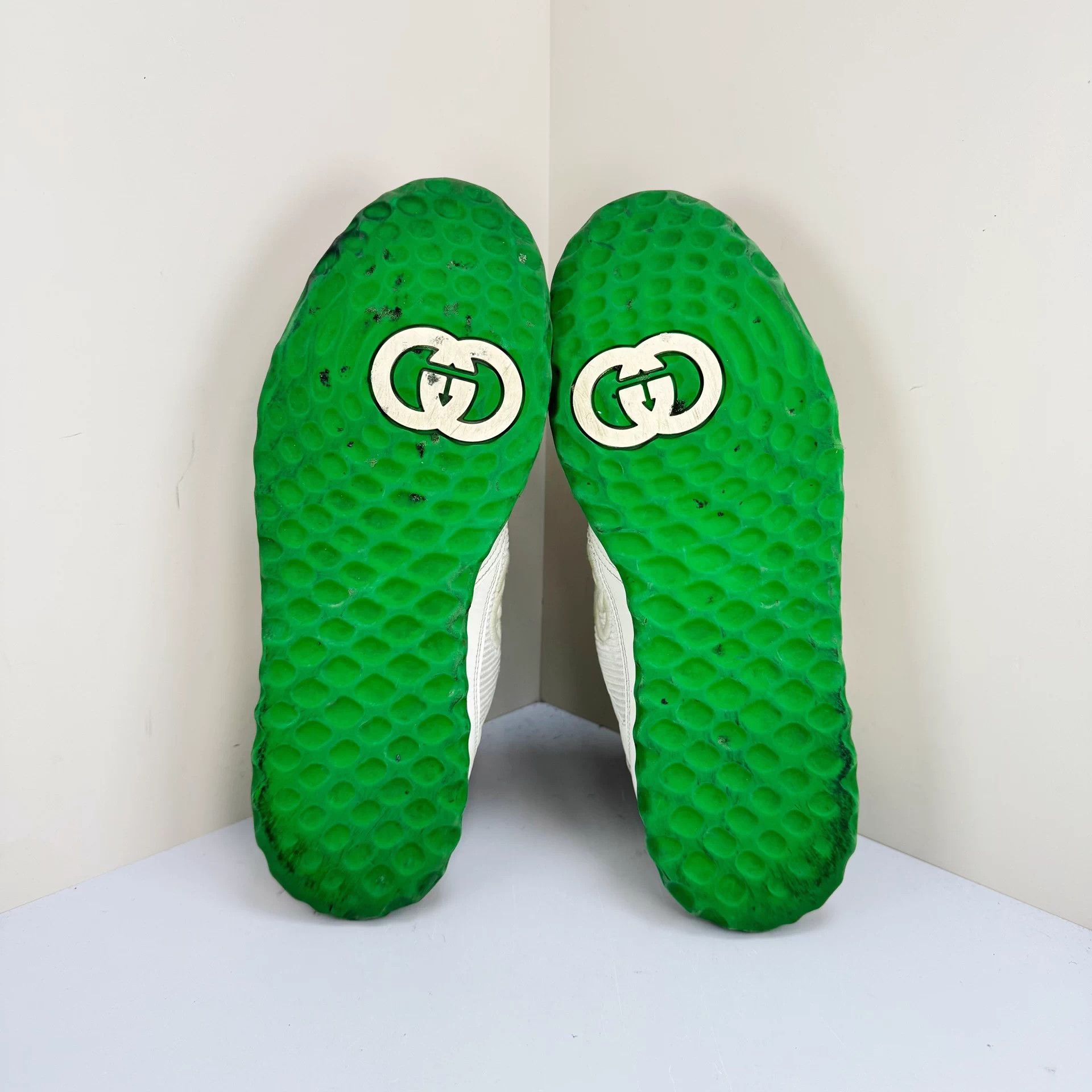 Gucci Gucci MAC80 White Green Worn Sneakers 8.5 95N Size US 8.5 / EU 41-42 - 5 Thumbnail
