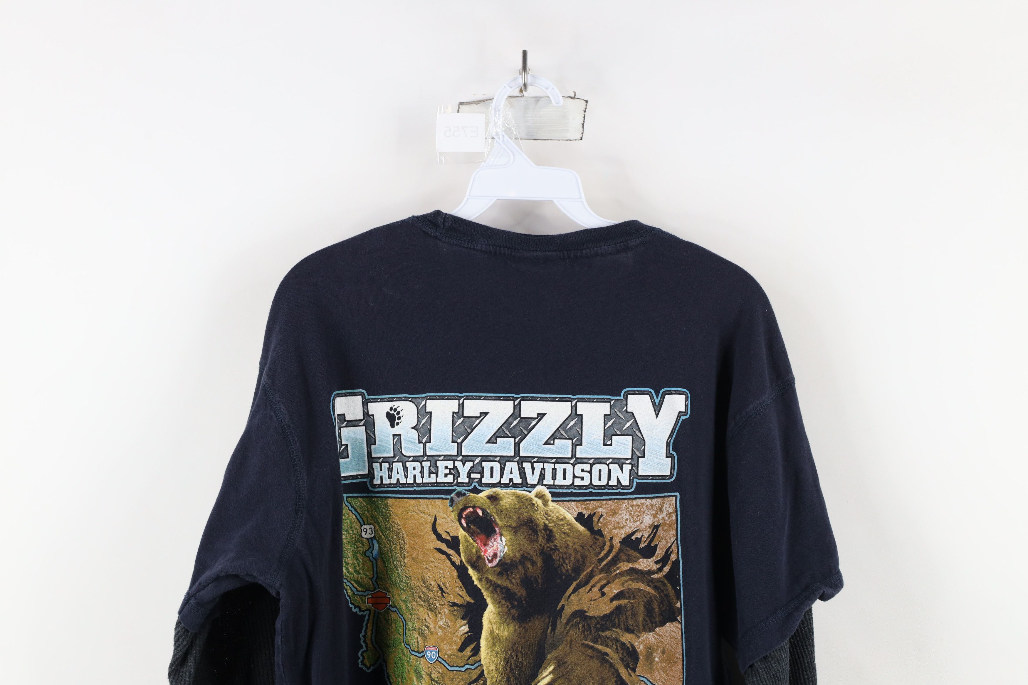 Harley Davidson × Vintage Vintage Harley Davidson Waffle Knit Bear Long Sleeve T-Shirt Size US L / EU 52-54 / 3 - 12 Thumbnail