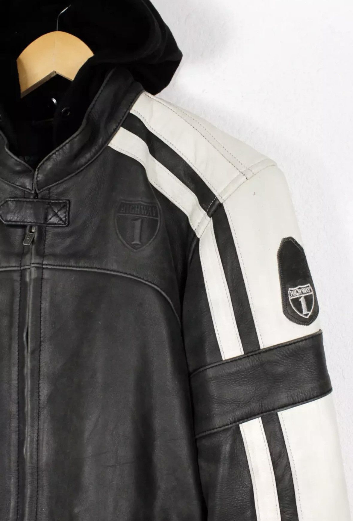 West Coast Choppers Highway1 Road Crew Leather Jacket Moto Racing Y2K Size US L / EU 52-54 / 3 - 3 Thumbnail