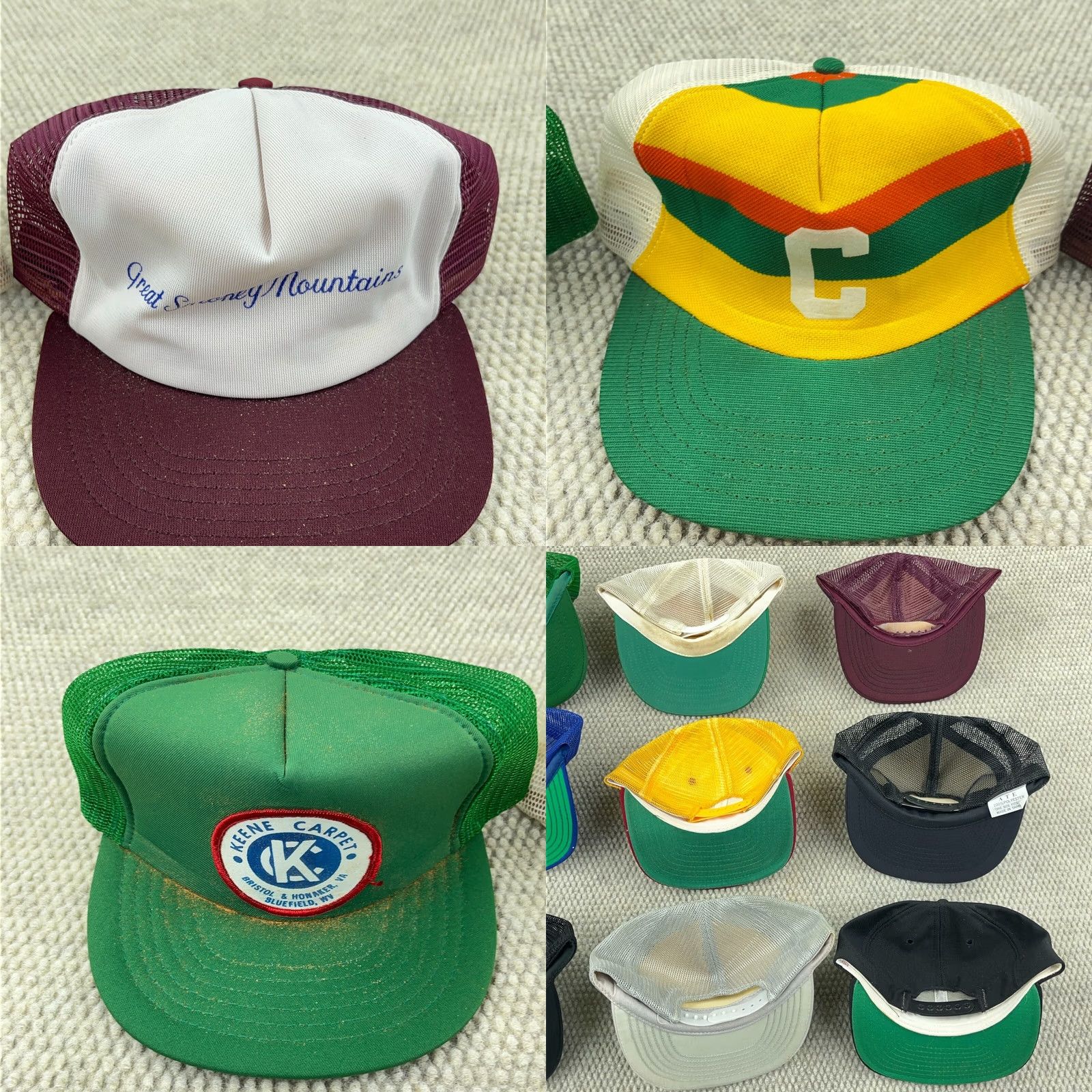 Vintage Vintage Trucker Hat Lot Strap Snap Back 80s 90s Advertising Farm Mining Cap PM6 Size ONE SIZE - 8 Thumbnail