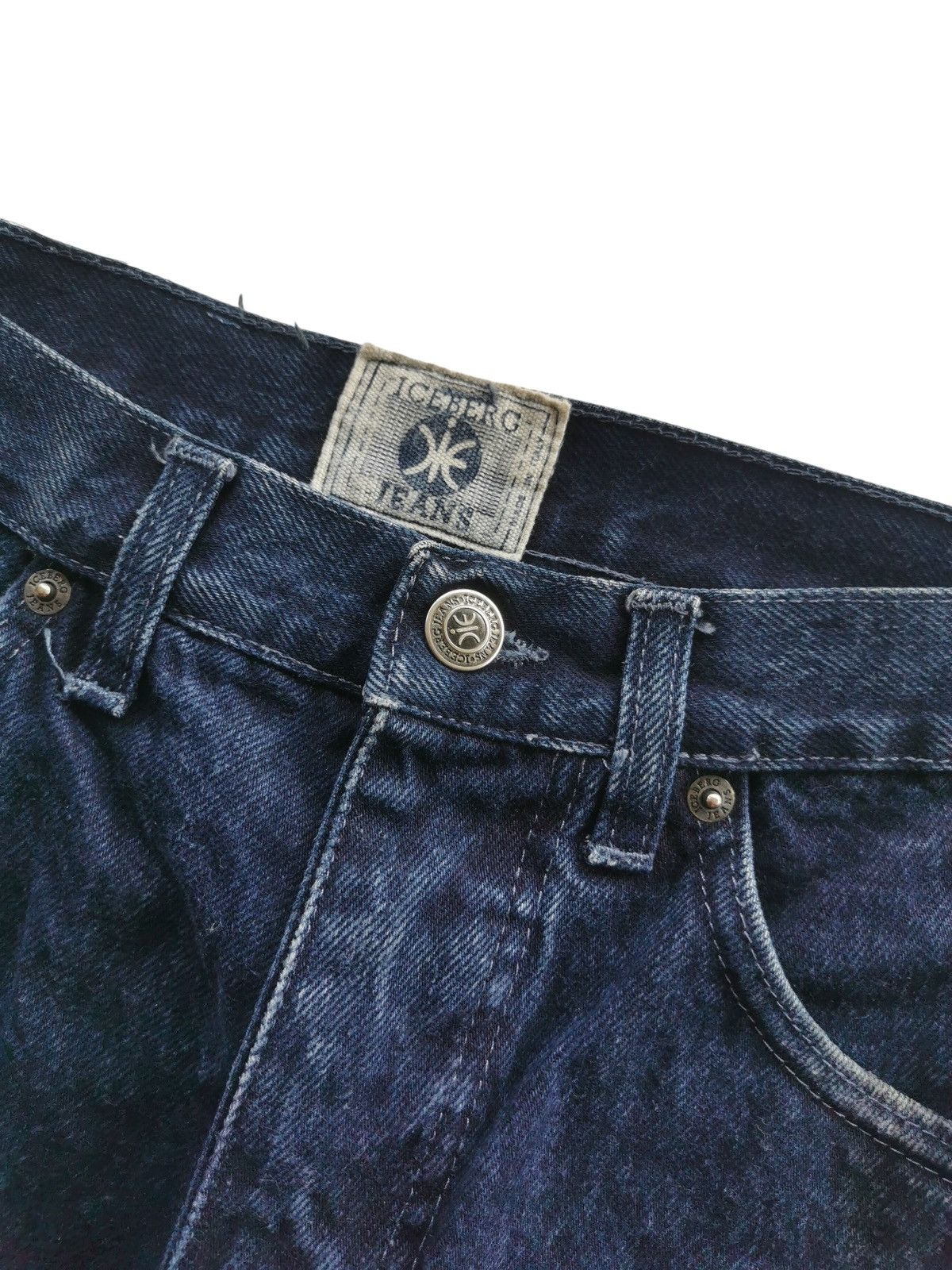 Iceberg Vintage 90s Iceberg Jeans Embroidery Batman Logo Back Pocket Size US 27 - 6 Thumbnail