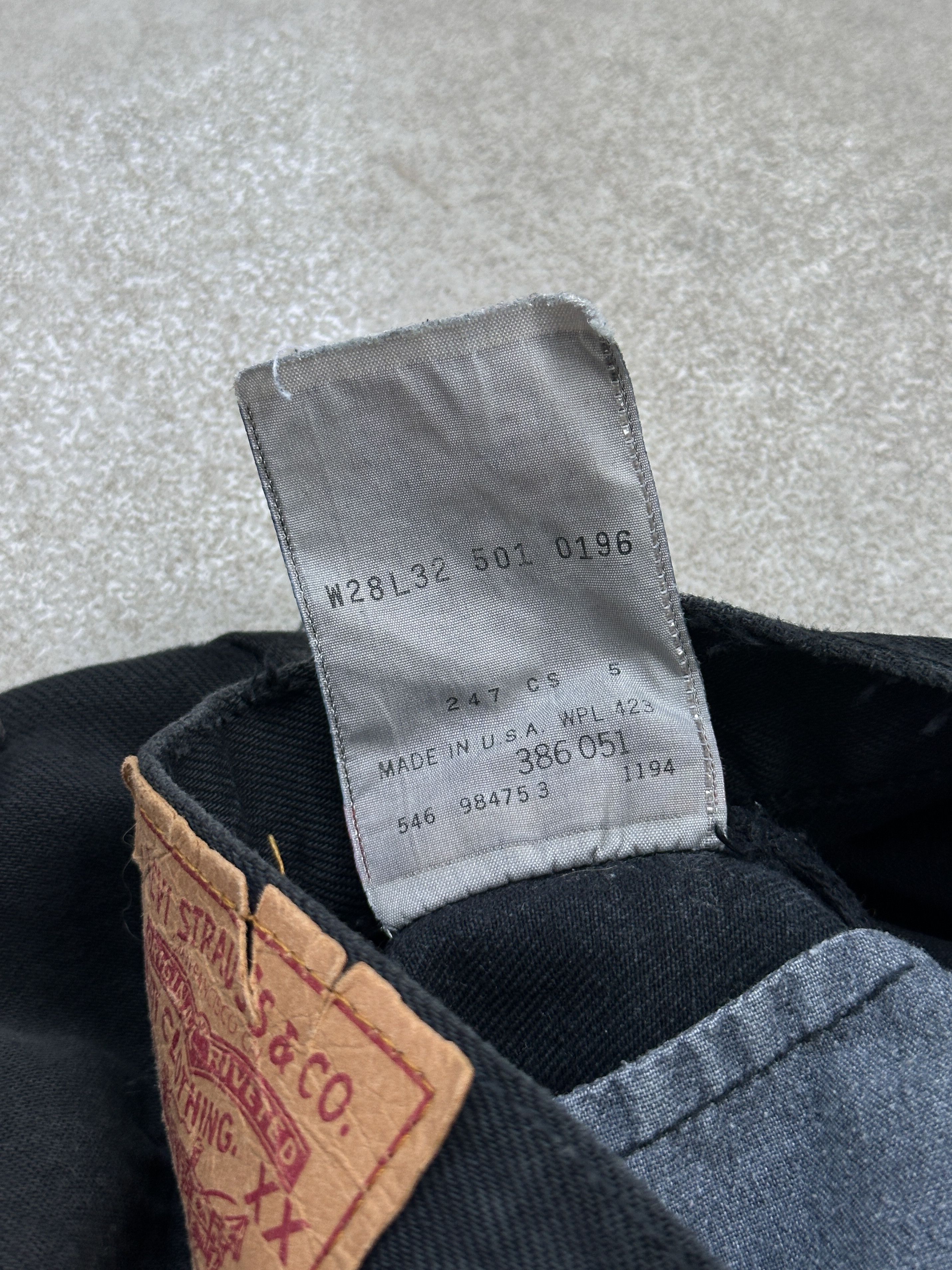 Levi's Vintage Levis 501 Black Jeans Denim Pants Size US 28 / EU 44 - 7 Thumbnail