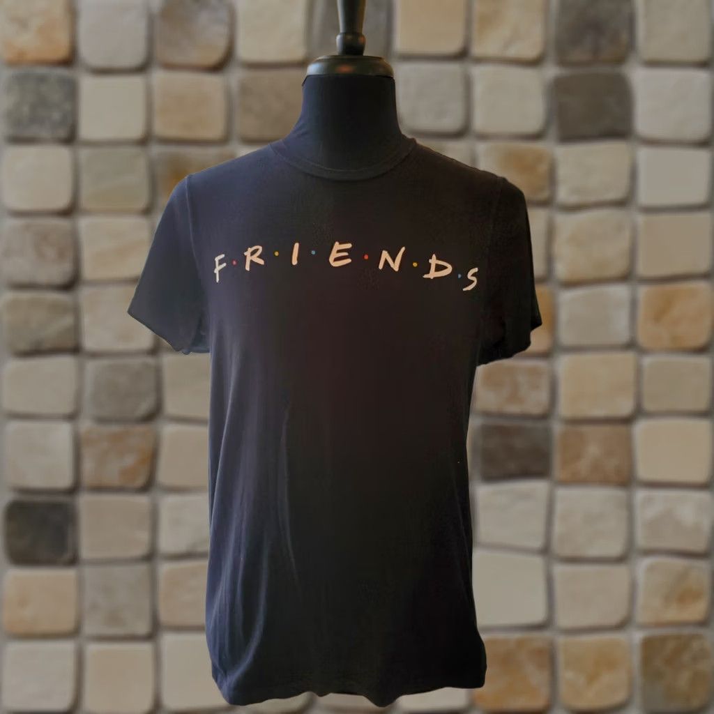 Vintage Friends TV Show Men's T-Shirt Short Sleeve L Black Cotton Lightweight Size US L / EU 52-54 / 3 - 1 Thumbnail