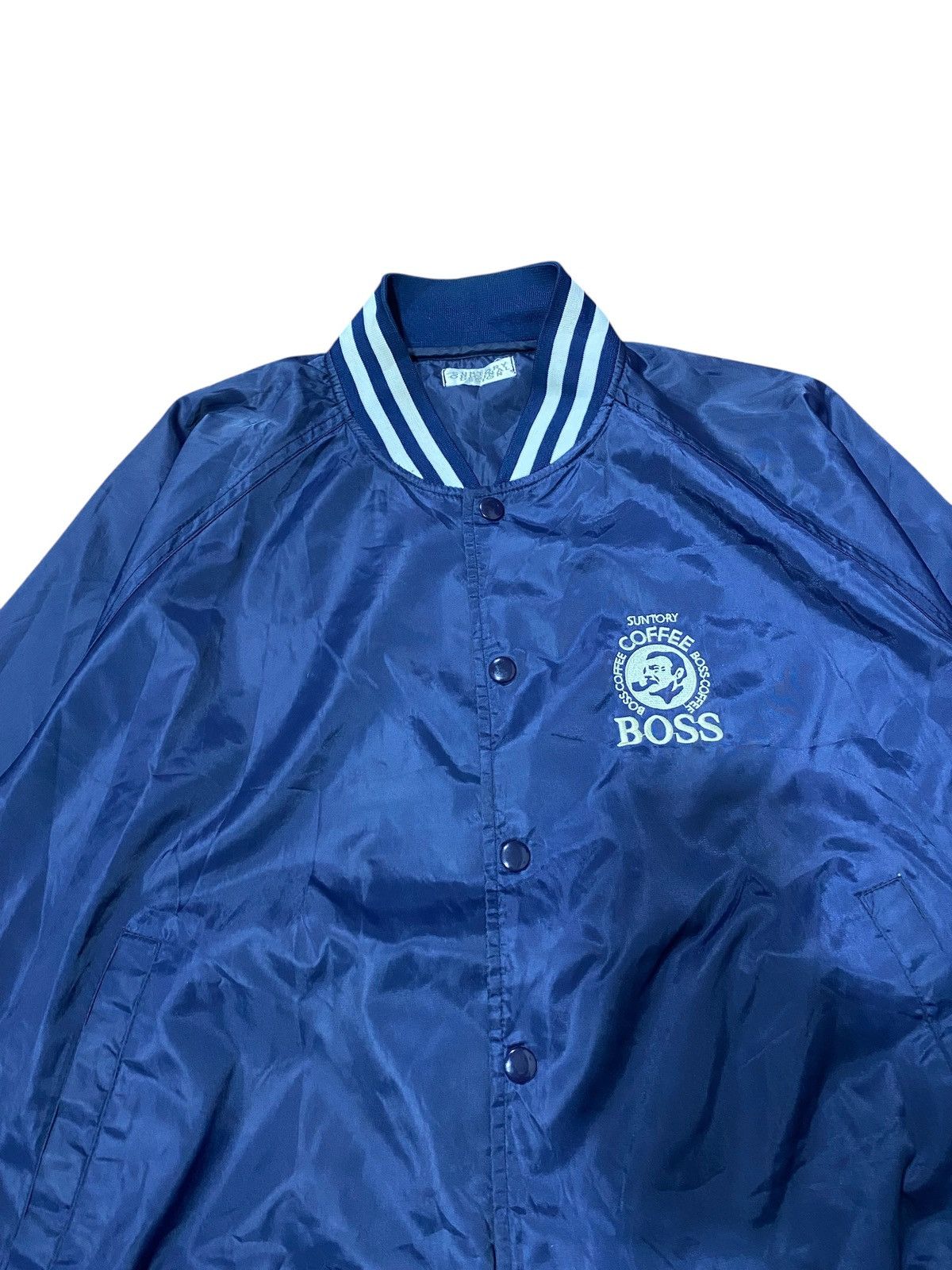 Japanese Brand × Vintage Vintage Suntory Boss Coffee Varsity Jacket Size US L / EU 52-54 / 3 - 2 Thumbnail