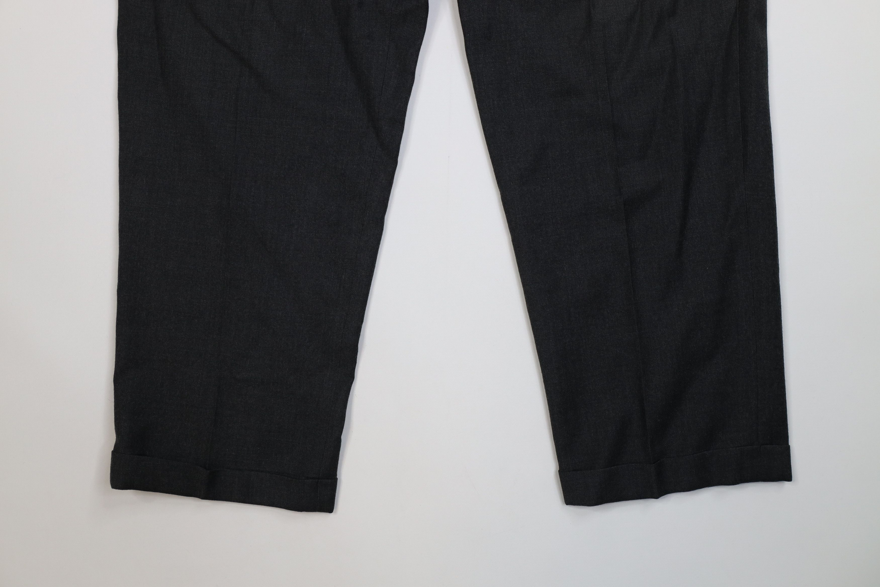 Eddie Bauer Vintage 90s Eddie Bauer Wool Knit Cuffed Chino Pants Gray Size US 36 / EU 52 - 4 Thumbnail