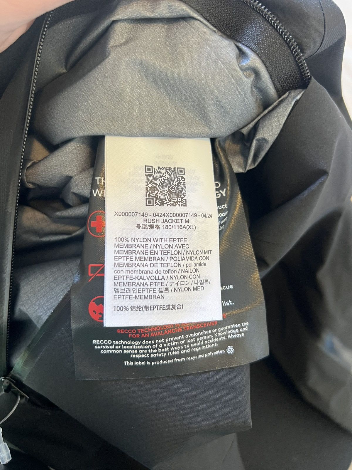 Arc'teryx Arc’teryx Rush Jacket Men’s XL - Black Size US XL / EU 56 / 4 - 7 Thumbnail