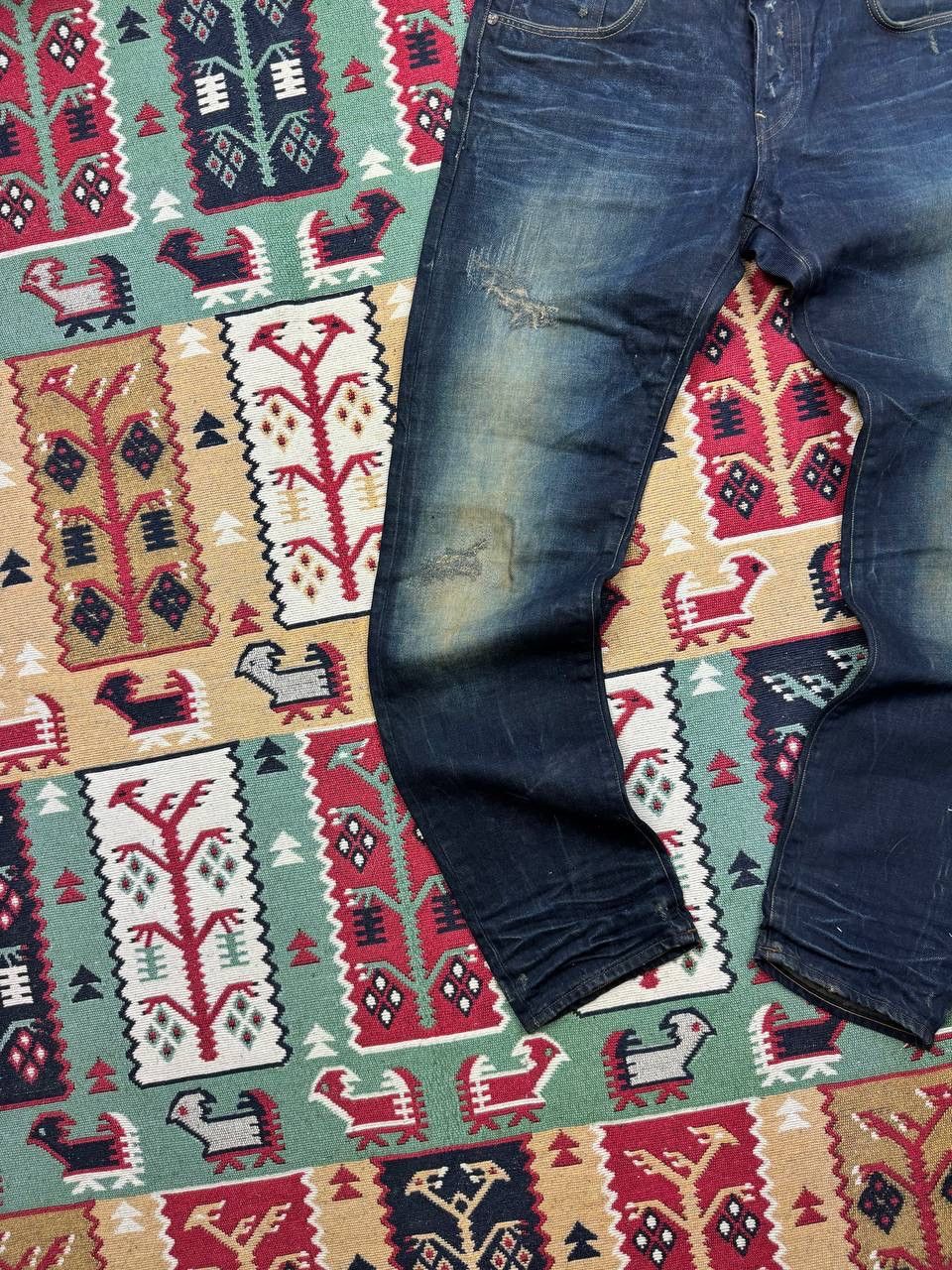 G-Star × Japanese Brand NEW!!! G Star 3301 Faded Distressed Rare Jeans Size US 33 - 2 Thumbnail