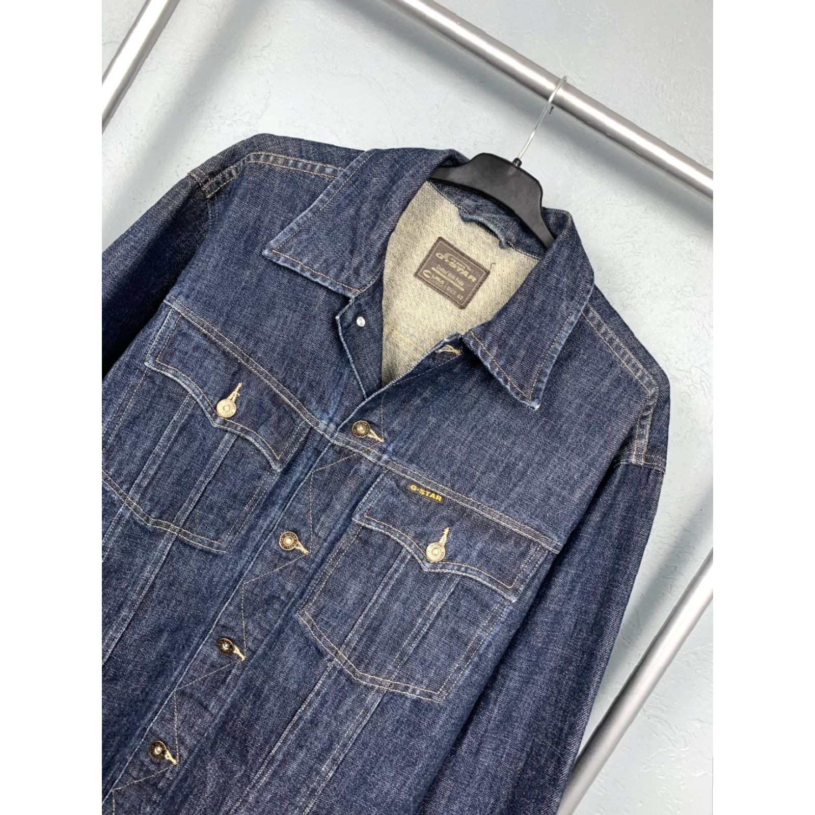 G-Star G-Star Denim Jacket Mens Blue Stars Denim Jacket L 52 53 cm Pit2pit 62 cm Sleeve length 69 cm Full length 66 cm Vintage G-Star Size US L / EU 52-54 / 3 - 2 Thumbnail