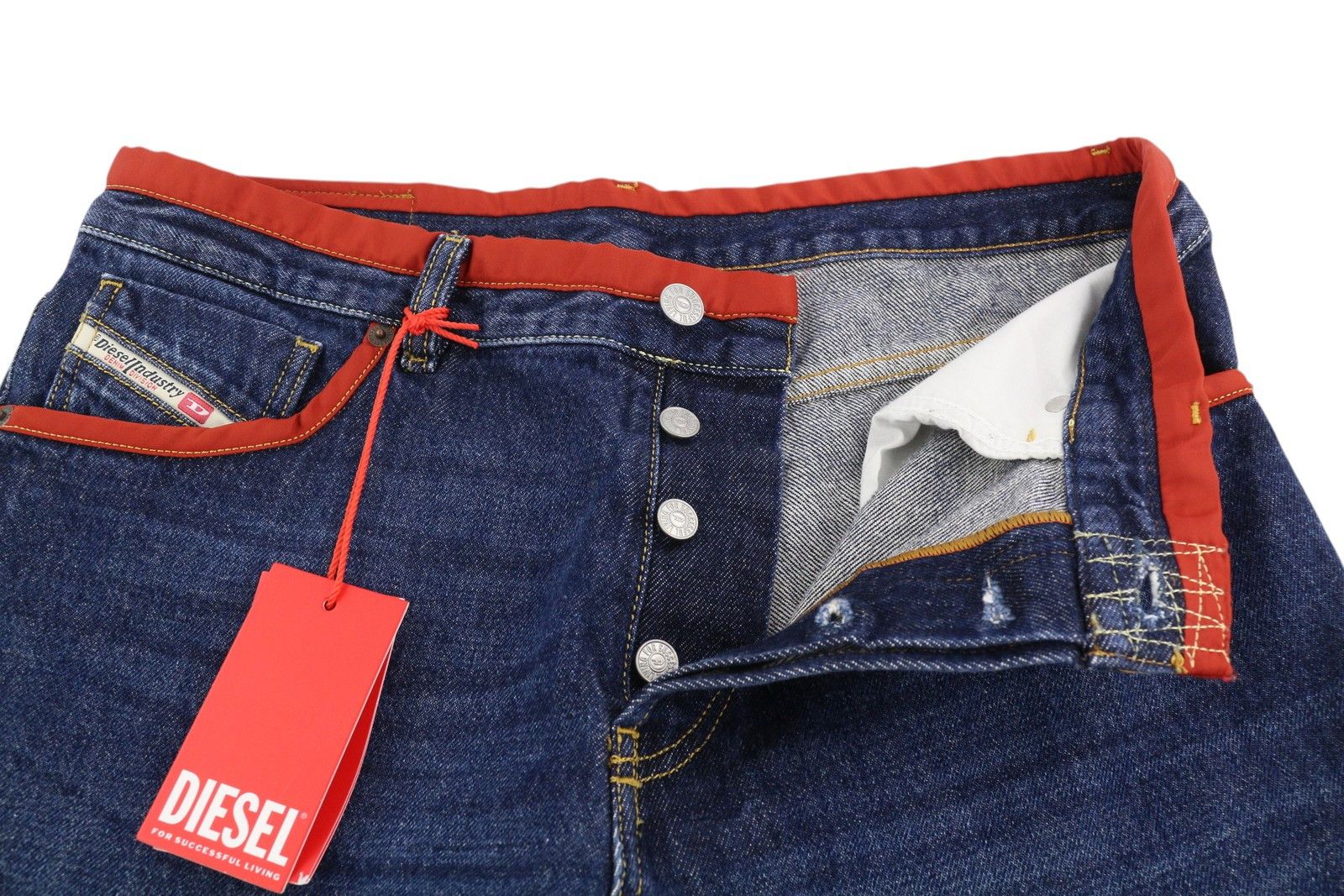 Diesel D-SARK-Z-SP 09C88 W32/L34 Slim Washed Blue Jeans 40893 Size US 32 / EU 48 - 4 Thumbnail
