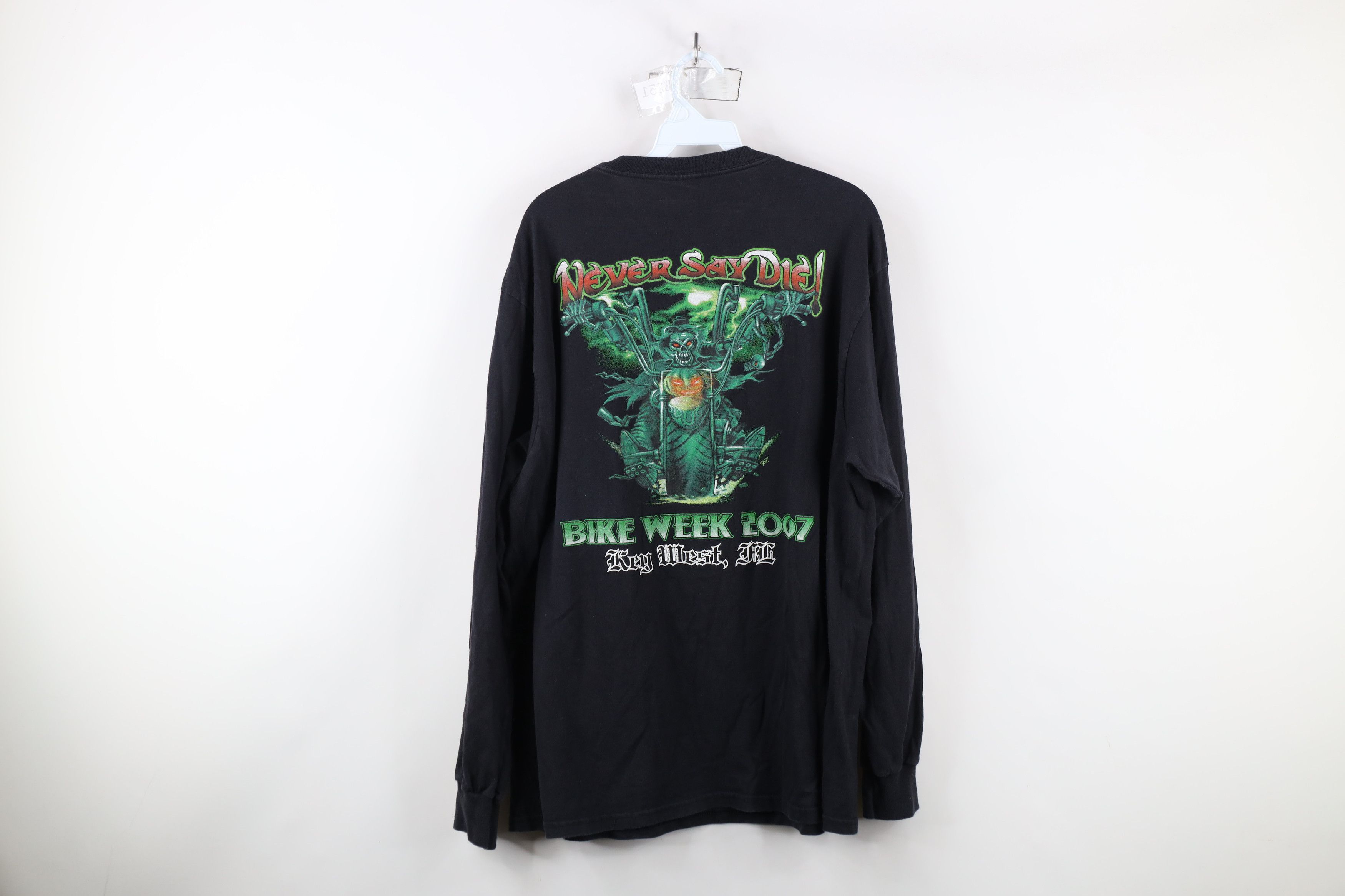 Vintage Vintage Y2K 2007 Motorcycle Key West Long Sleeve T-Shirt Size US L / EU 52-54 / 3 - 14 Thumbnail