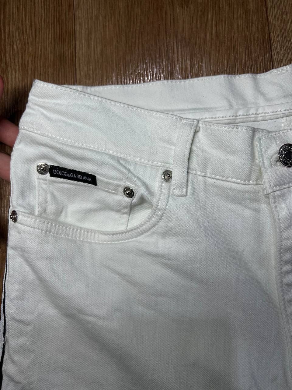 Dolce & Gabbana Dolce & Gabbana White Cotton Skinny Women Denim Jeans Size 32" / US 10 / IT 46 - 3 Thumbnail