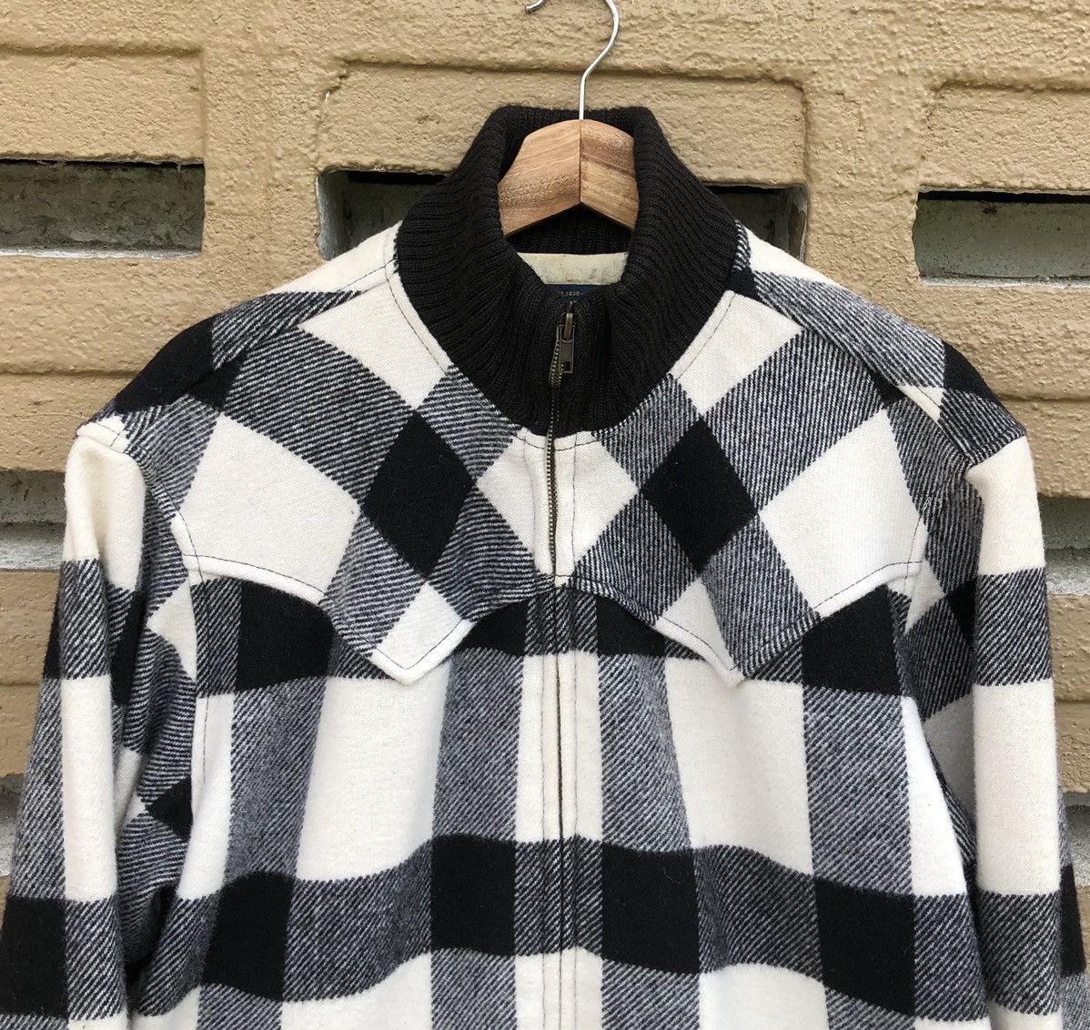 Woolrich Woolen Mills Vintage Woolrich Checkered Wool Bomber Jacket Size US M / EU 48-50 / 2 - 12 Thumbnail
