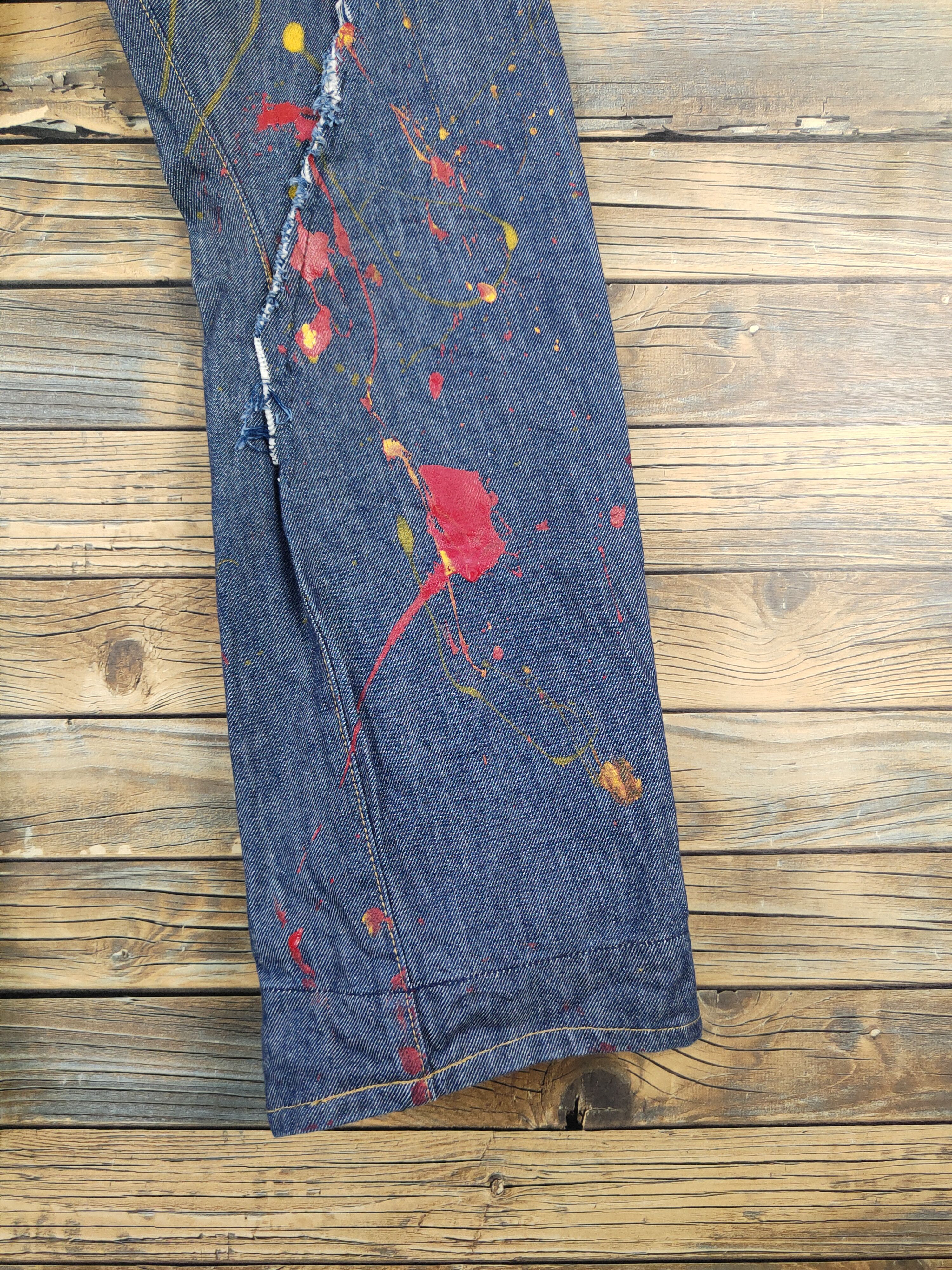 Levi's Levi's Engineered painted Comisen Ripped denim Jeans #W2092 Size US 30 / EU 46 - 13 Thumbnail
