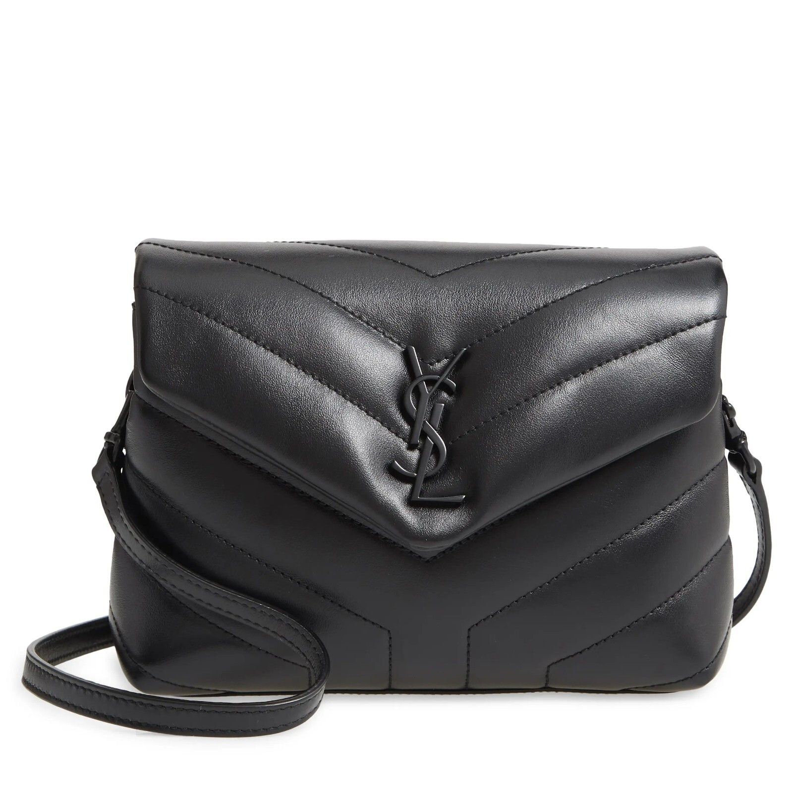 Yves Saint Laurent Toy Loulou Leather Crossbody Bag in Black NWOT MSRP $2100 Size ONE SIZE - 1 Thumbnail