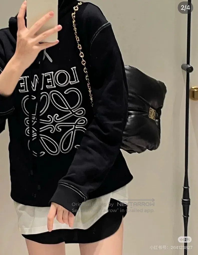 Loewe Loewe Classic Lettering Embroidered Hoodie Size US L / EU 52-54 / 3 - 7 Thumbnail