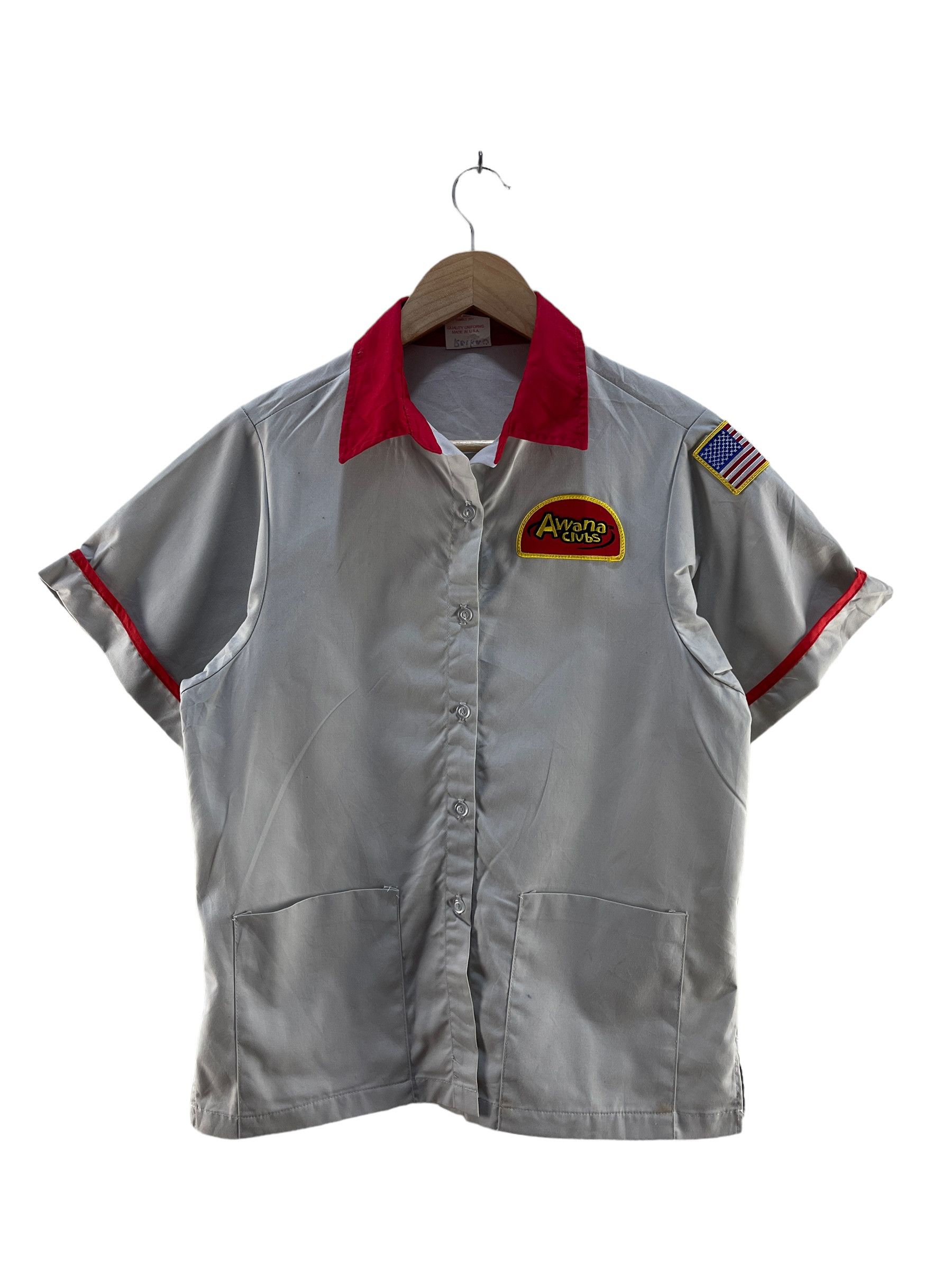 image of Uniform Wares Intage Awana Club Offially Uniform Shirt in Grey, Men's (Size Small)